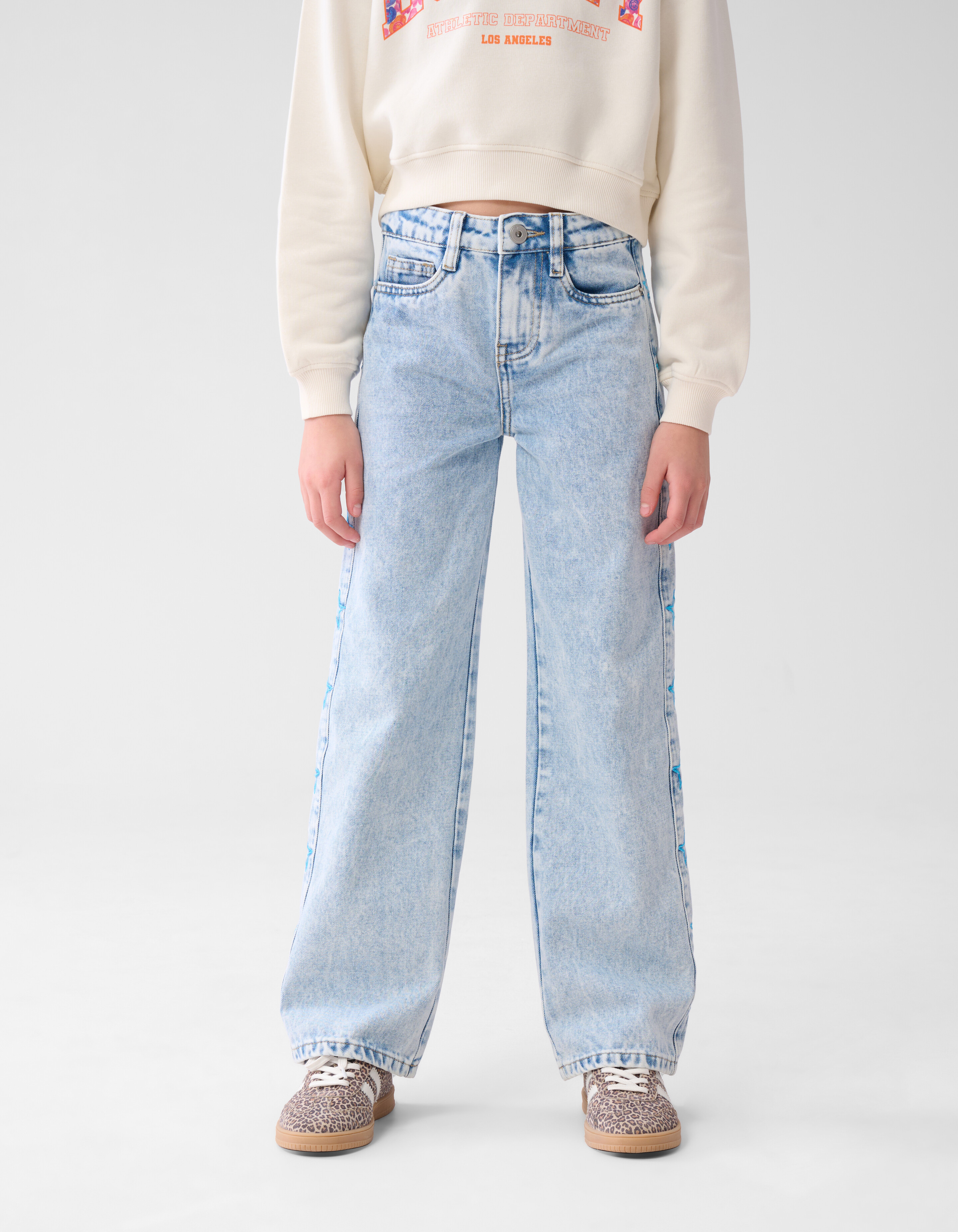 Sterren Wide Leg Fit Jeans Blauw SHOEBY GIRLS