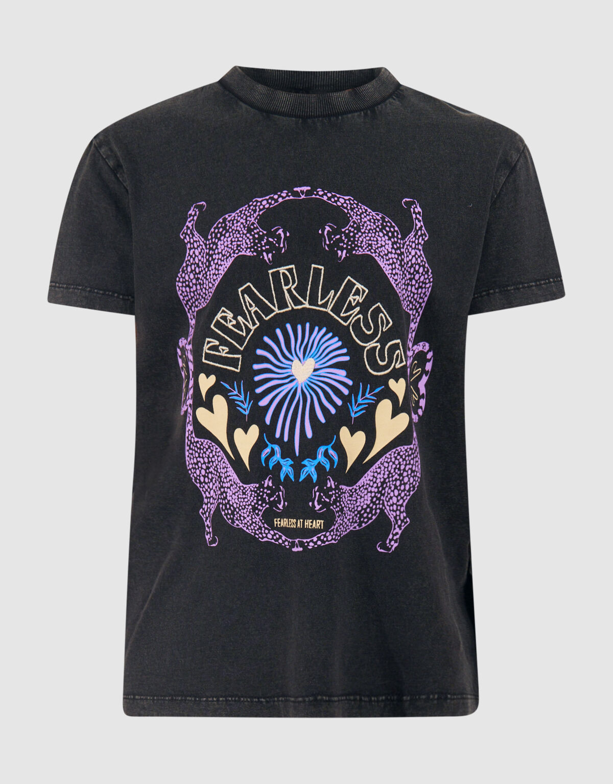 Fearless Artwork T-shirt Donkergrijs SHOEBY GIRLS