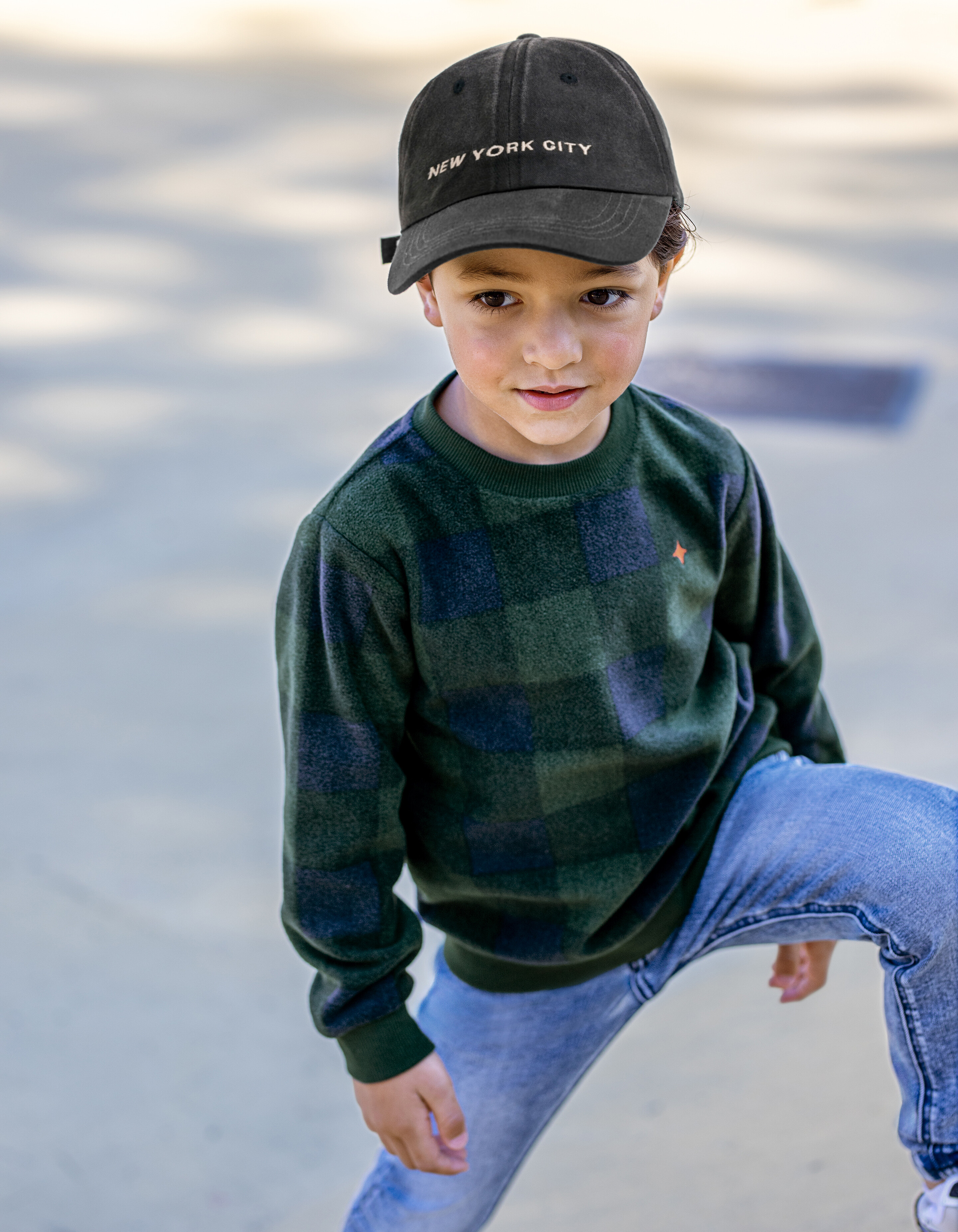 Fleece Sweater Donkergroen SHOEBY BOYS