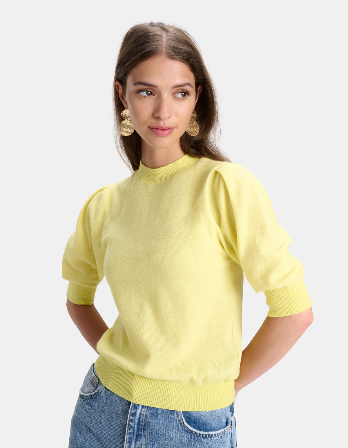 Pofmouwen Top Geel SHOEBY WOMEN