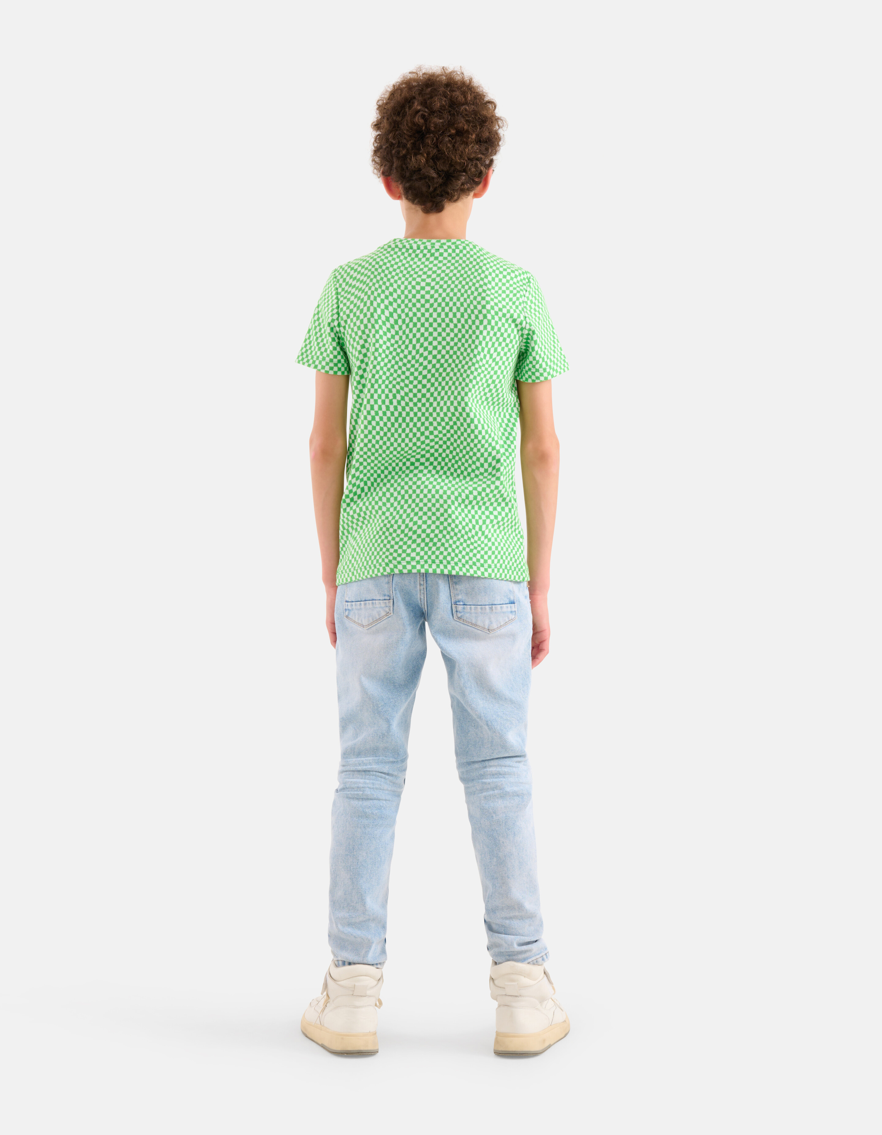 Heavy Block Structuur T-shirt Groen SHOEBY BOYS