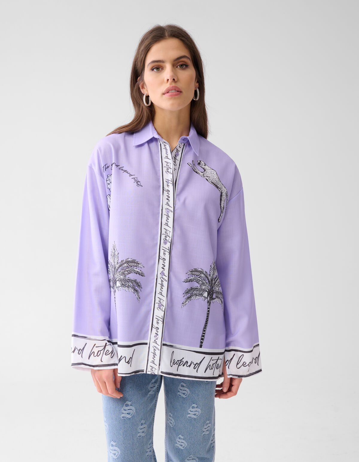 Printed Blouse Paars SHOEBY WOMEN