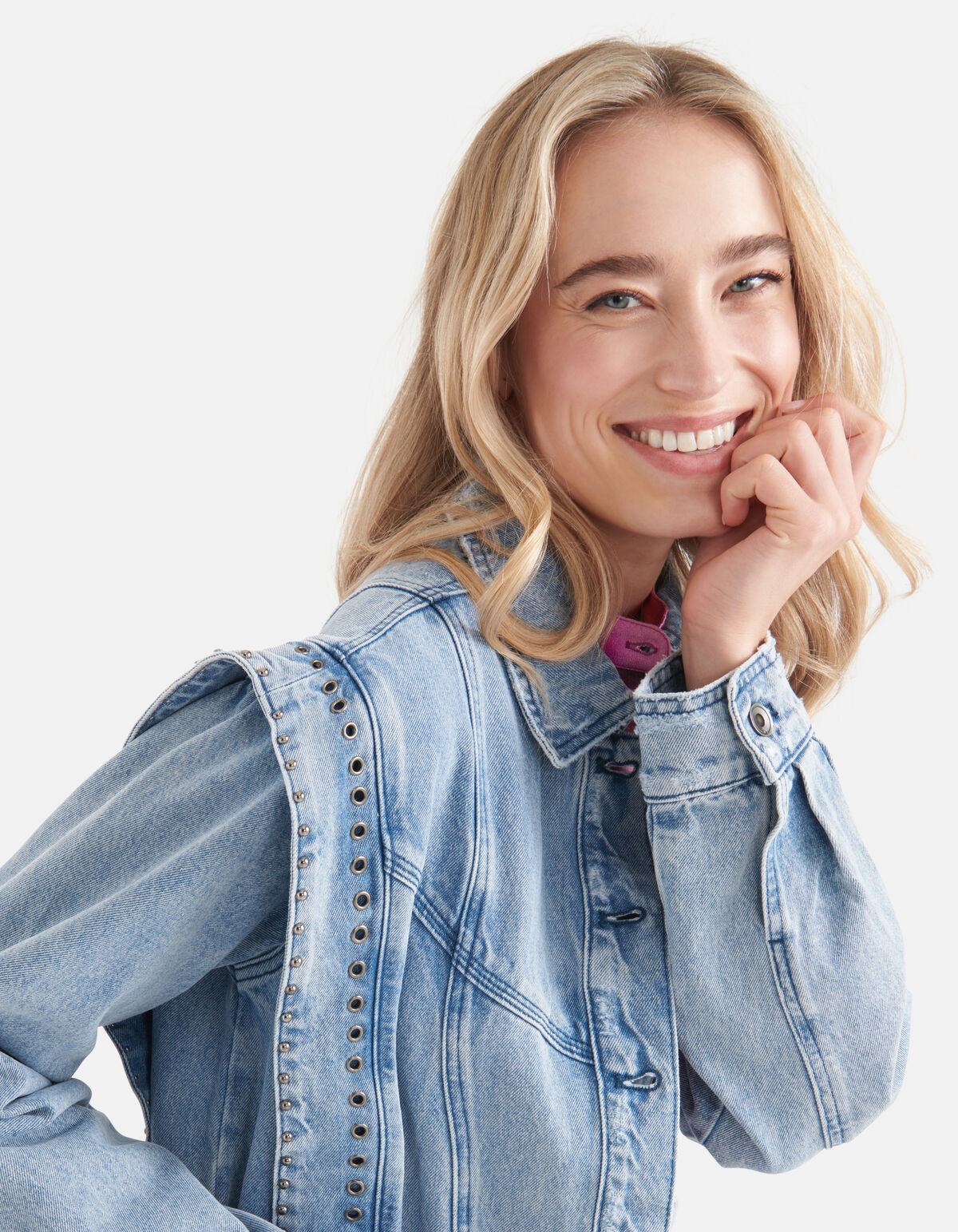 Destroyed Spijkerjack Blauw By Nicolette SHOEBY WOMEN