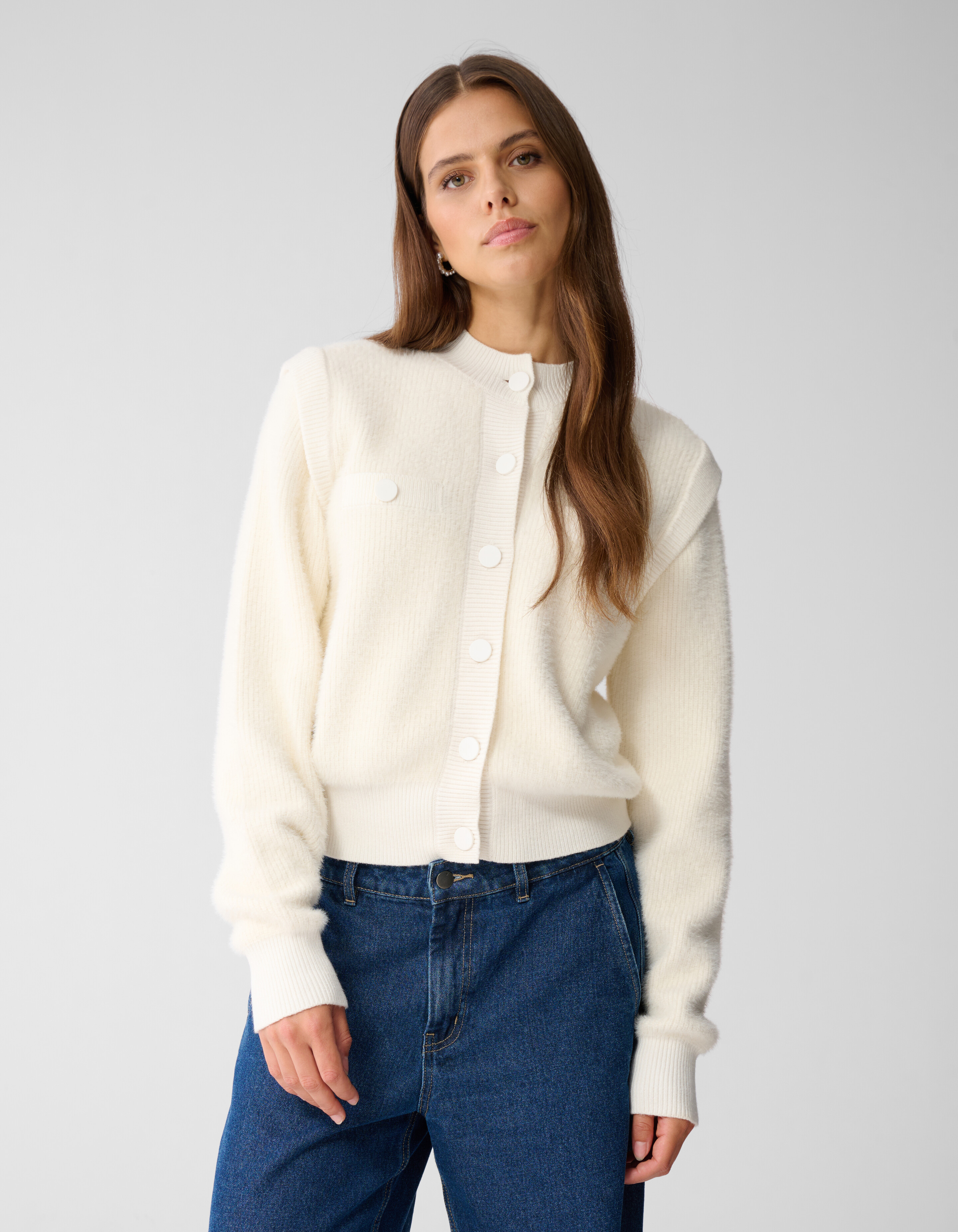 Button Vest Gebroken Wit By Mieke SHOEBY WOMEN