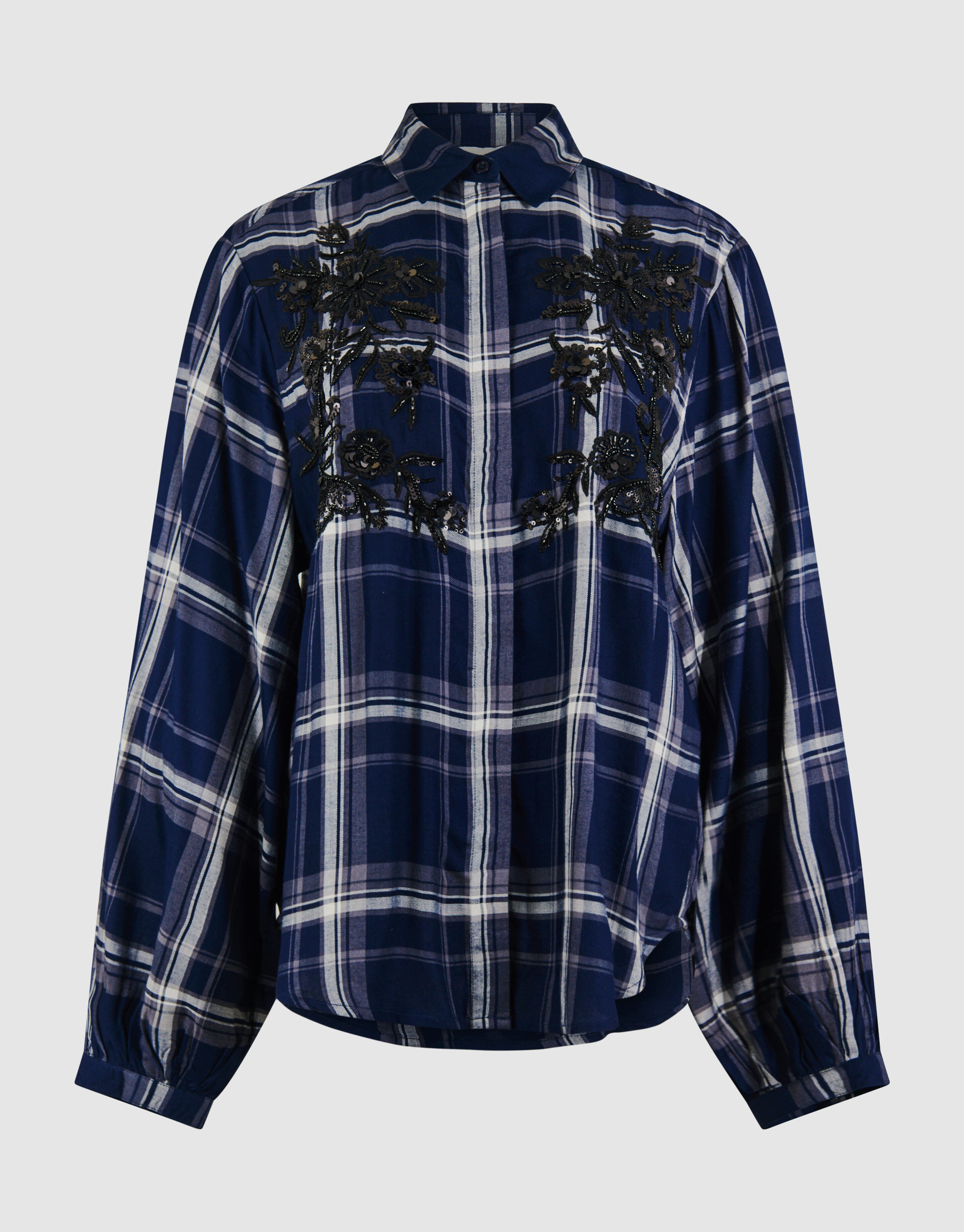 Ruiten Beads Blouse Donkerblauw By Mieke SHOEBY WOMEN