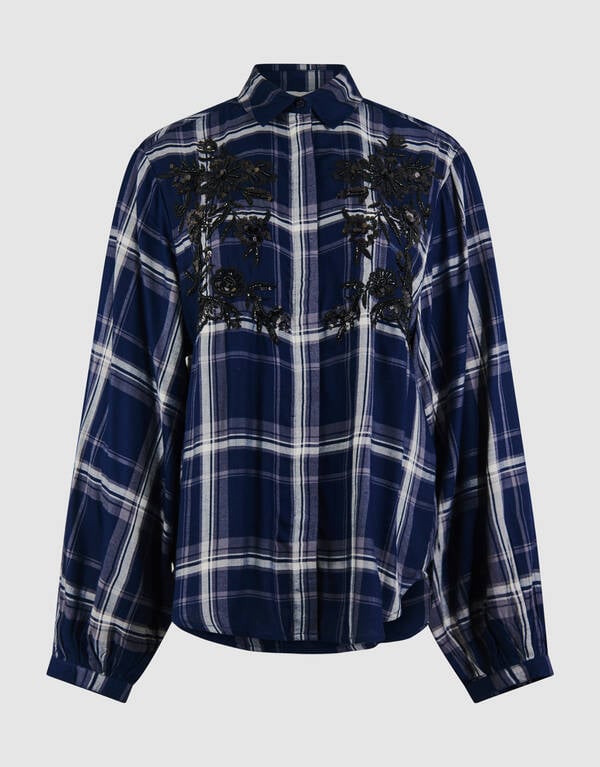 Ruiten Beads Blouse Donkerblauw By Mieke SHOEBY WOMEN