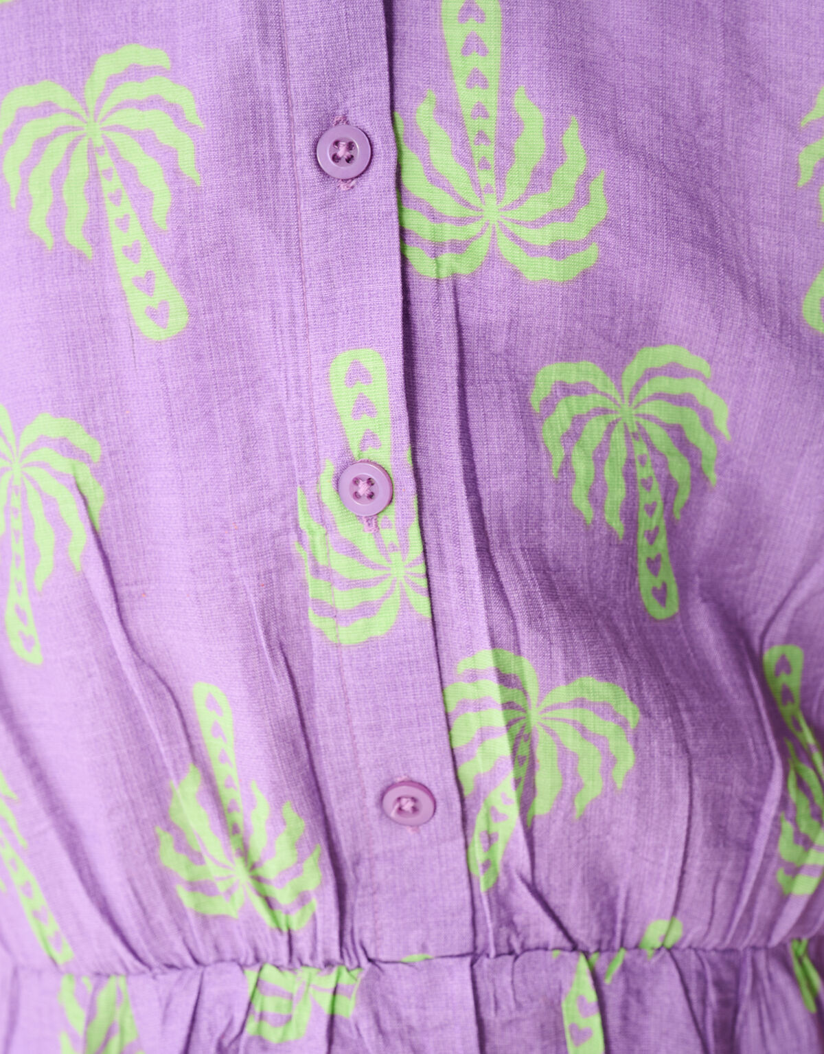 Palm Print Mini Jurk Paars SHOEBY GIRLS