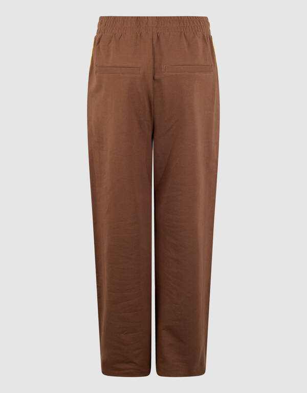 Sporty Wide Leg Fit Broek Bruin SHOEBY GIRLS