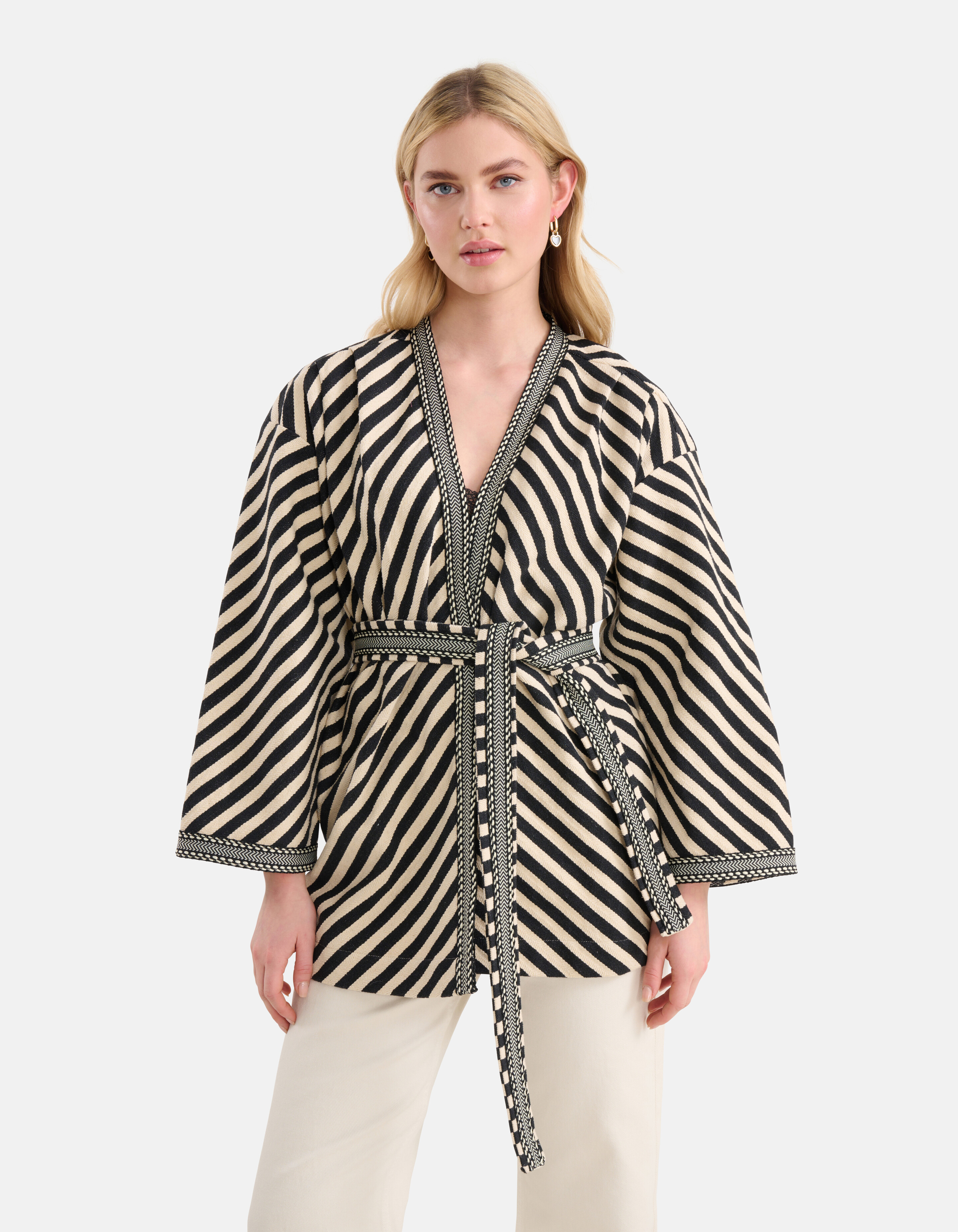 Printed Kimono Zwart SHOEBY WOMEN