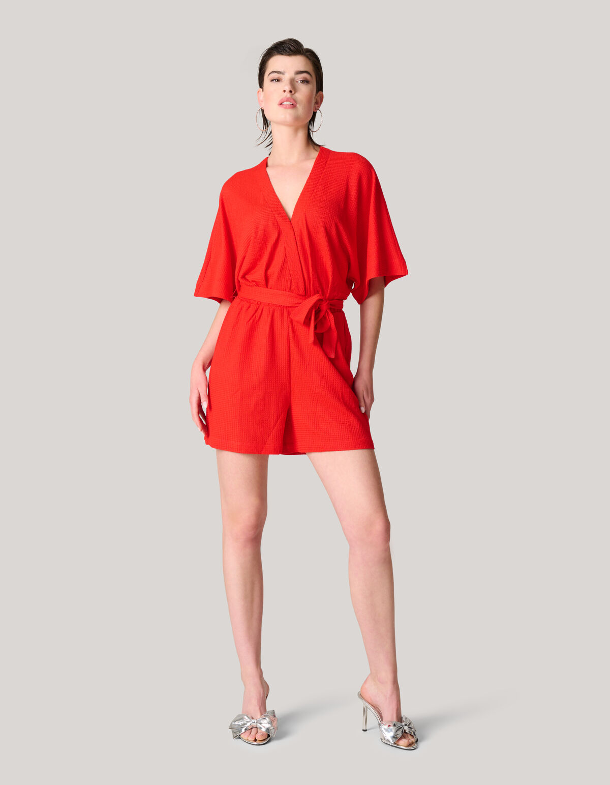 Crinkle Jumpsuit Rood SHOEBY WOMEN
