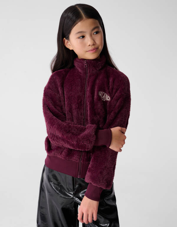 Fluffy Sporty Vest Donkerrood SHOEBY GIRLS