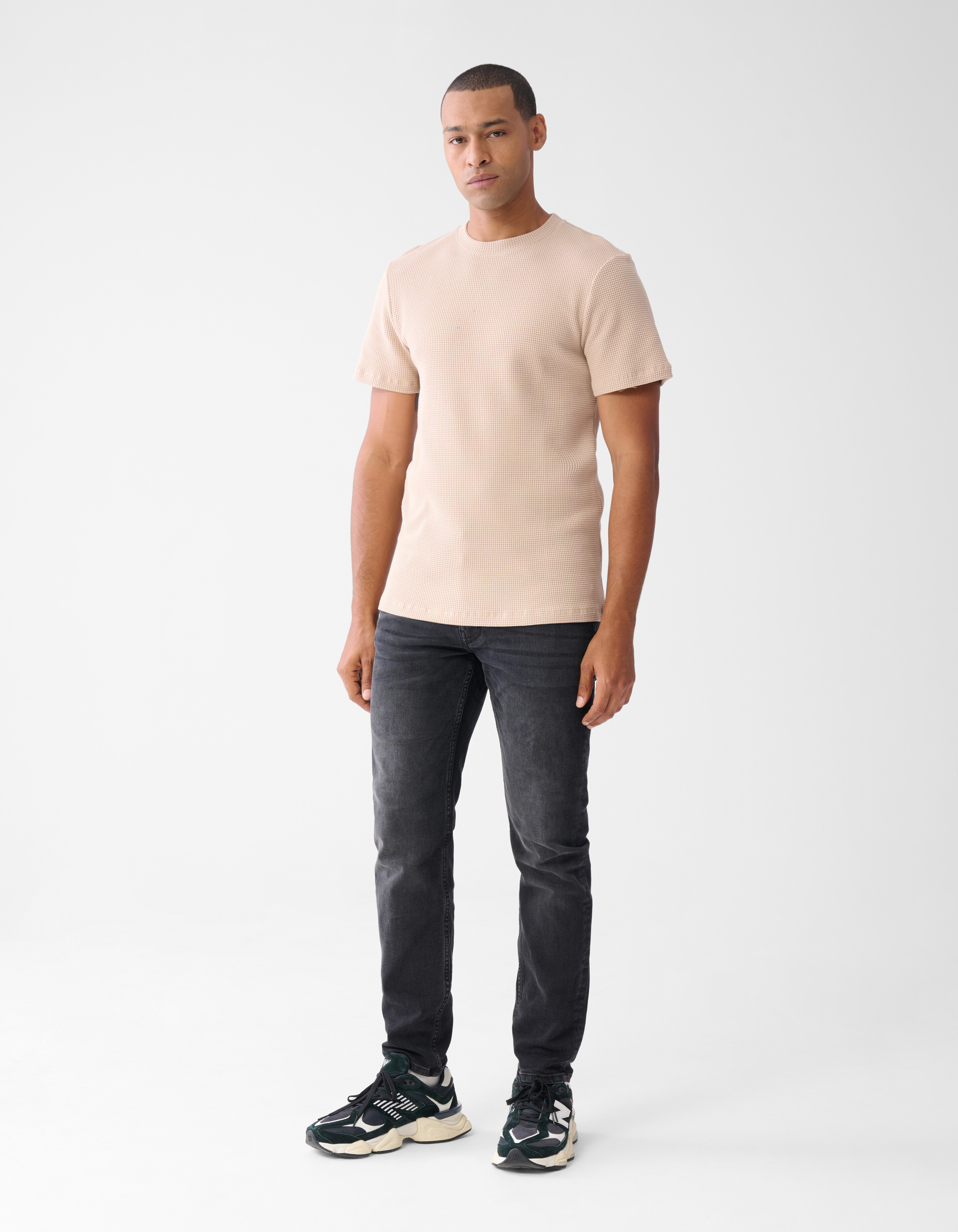Structuur T-shirt Zand SHOEBY MEN