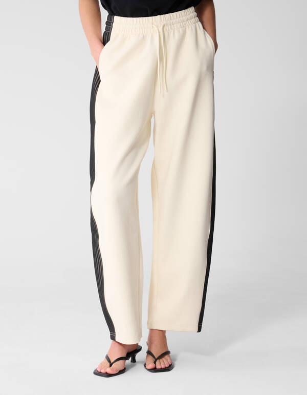 Tape Barrel Fit Jogger Gebroken Wit SHOEBY WOMEN