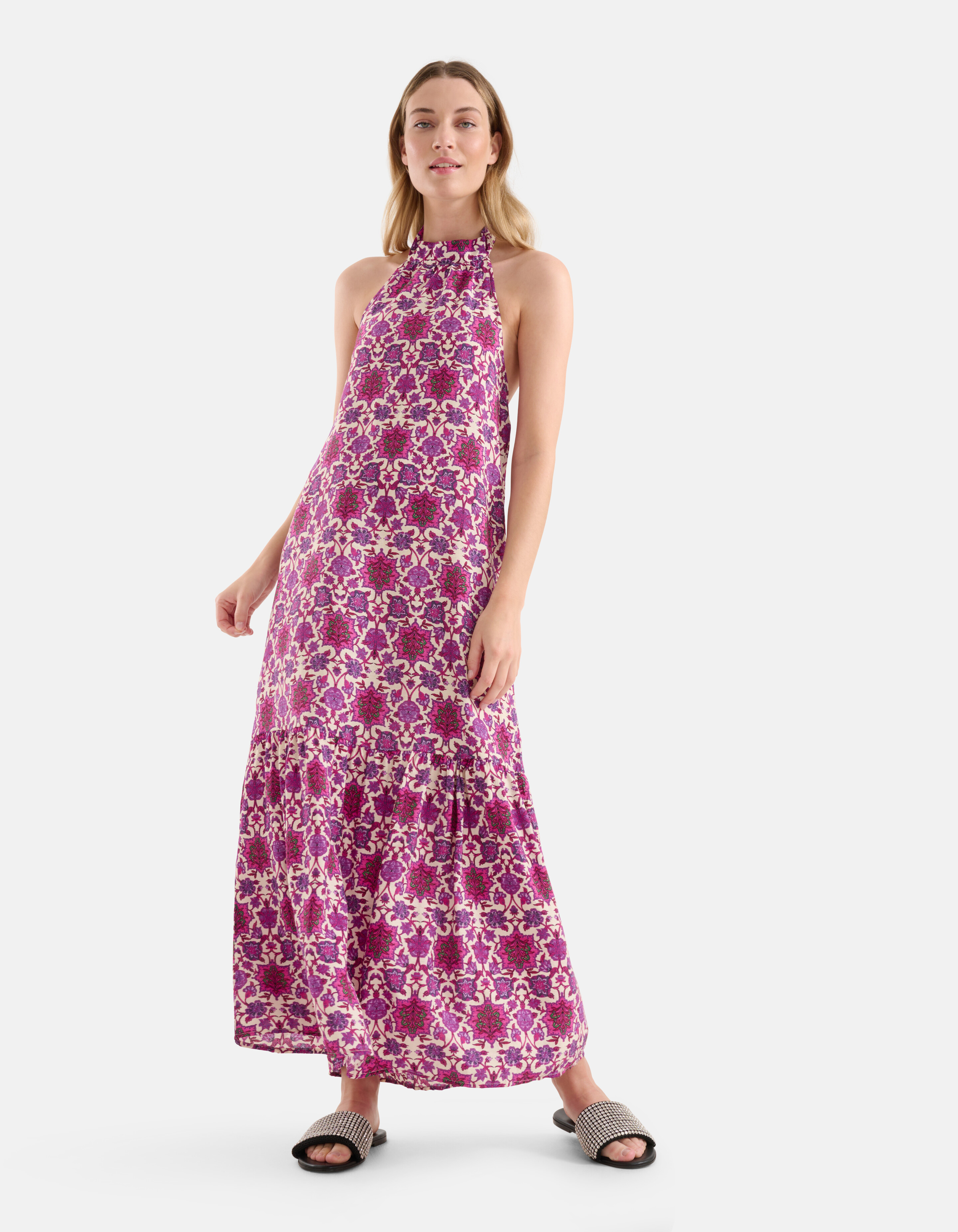 Printed Halter Jurk Paars SHOEBY WOMEN