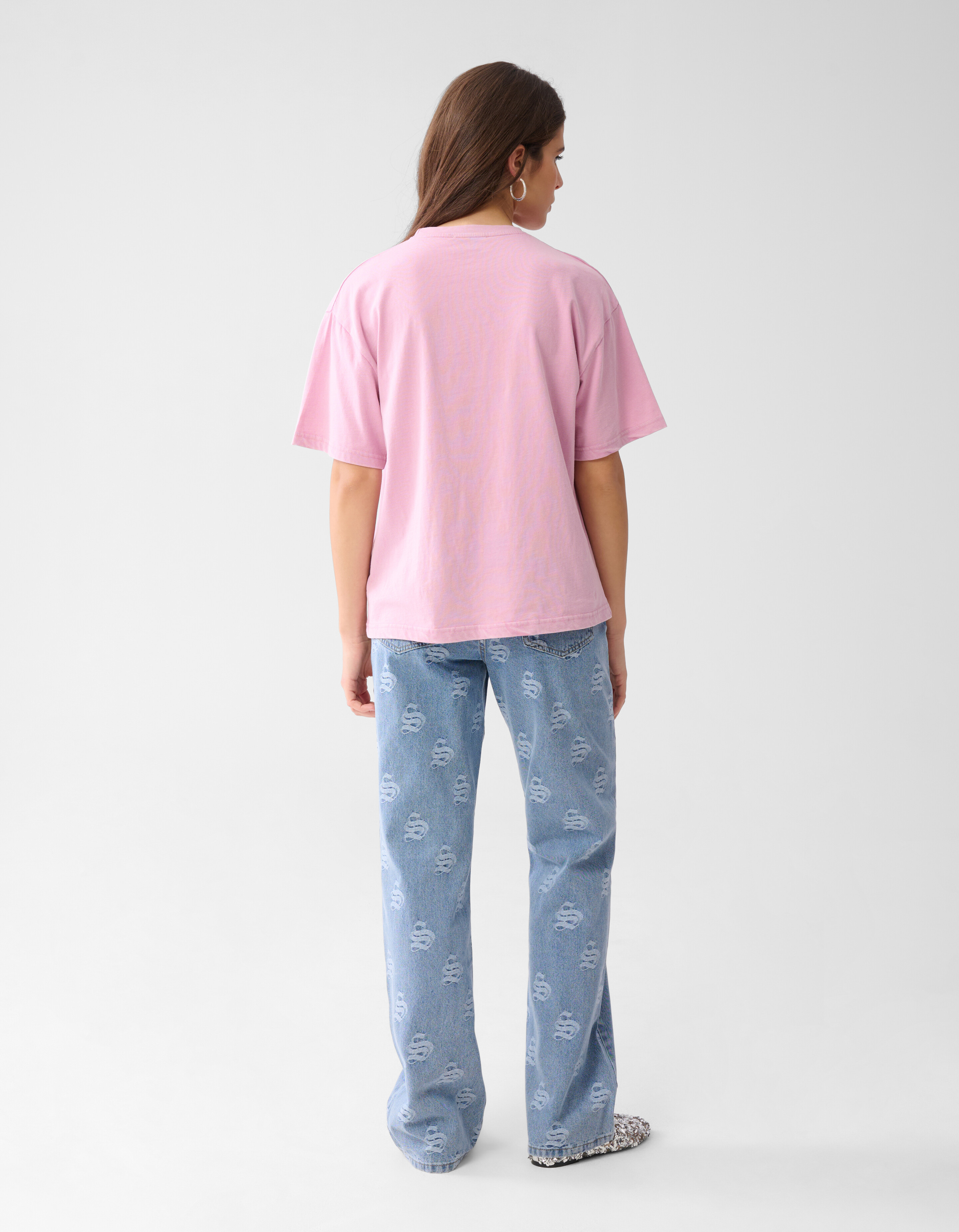 Washed Logo T-shirt Lichtroze SHOEBY WOMEN