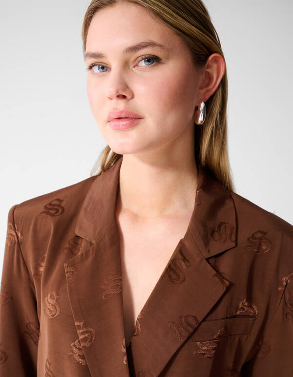 Jacquard Blazer Bruin SHOEBY WOMEN