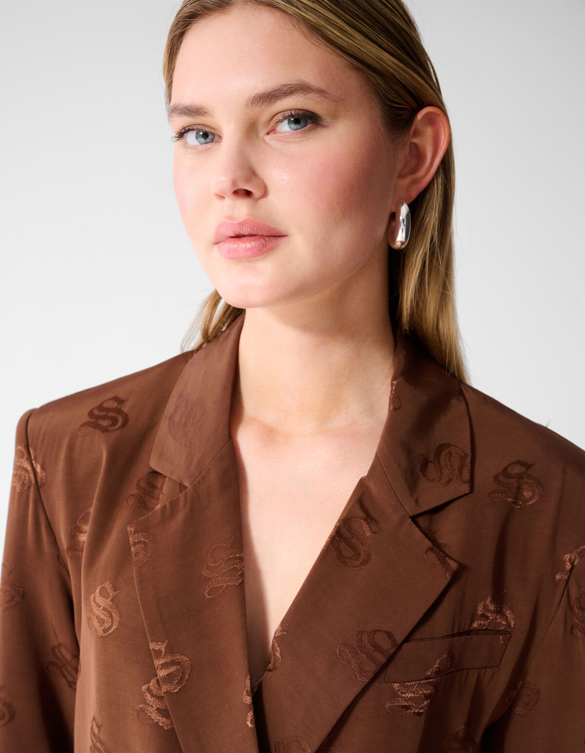 Jacquard Blazer Bruin SHOEBY WOMEN