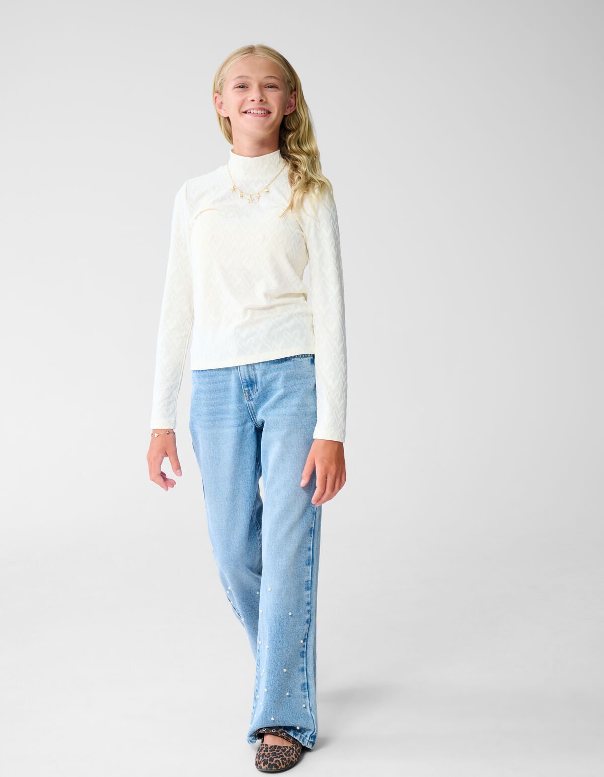 Heart Jersey Top Wit SHOEBY GIRLS