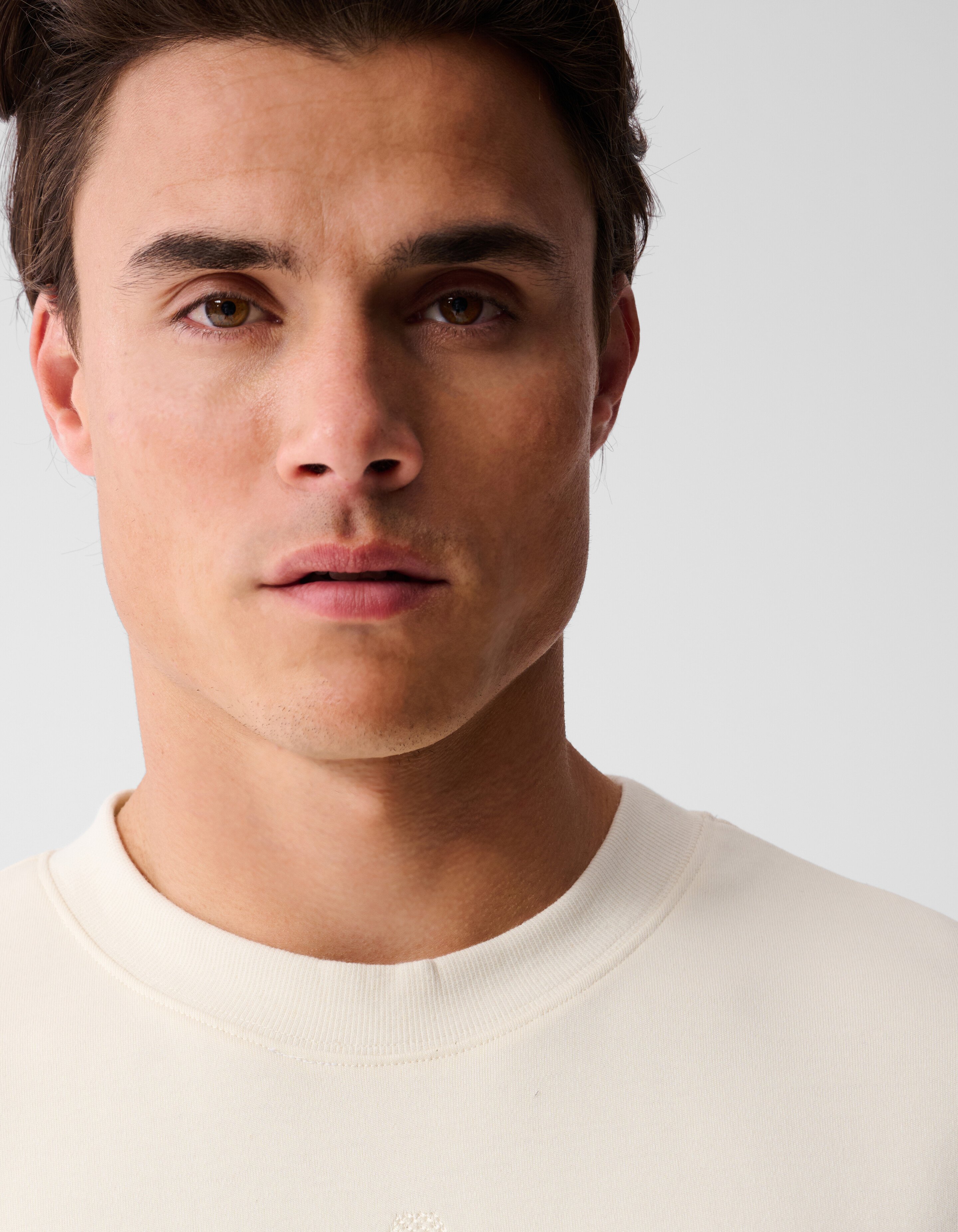 Embroidery Artwork T-shirt Gebroken Wit SHOEBY MEN