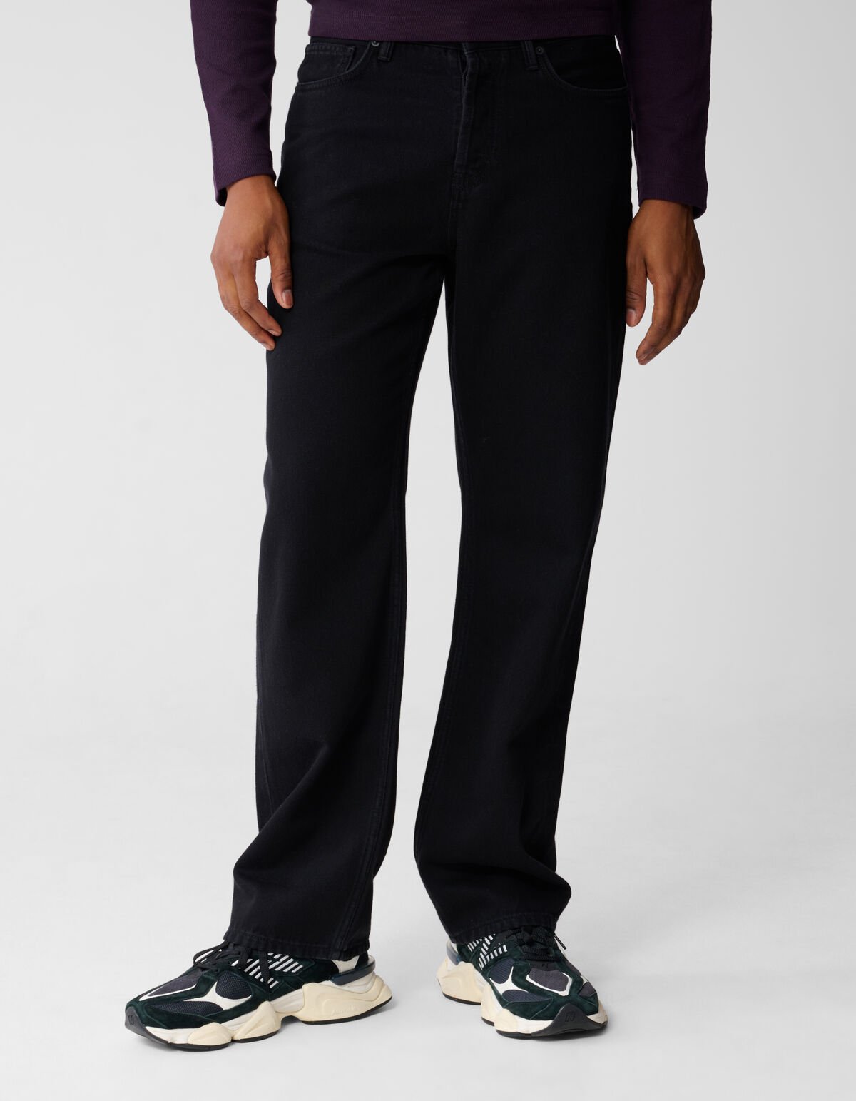 Relaxed Fit Jeans Washed Zwart SHOEBY MEN