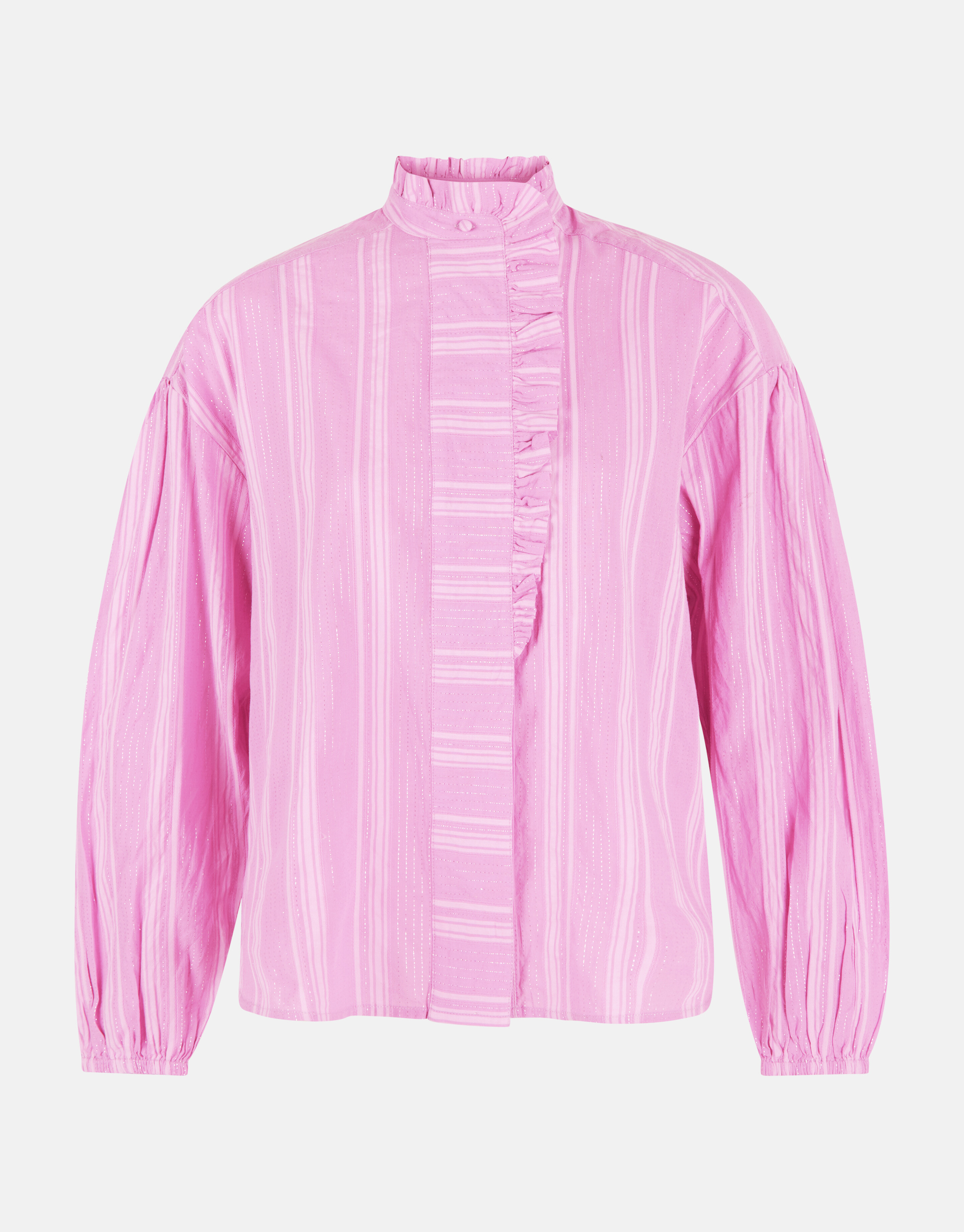Gestreepte Lurex Blouse Roze SHOEBY WOMEN