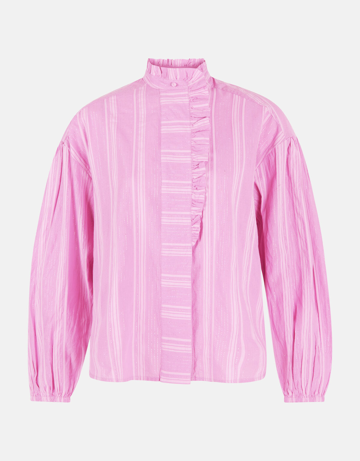 Gestreepte Lurex Blouse Roze SHOEBY WOMEN