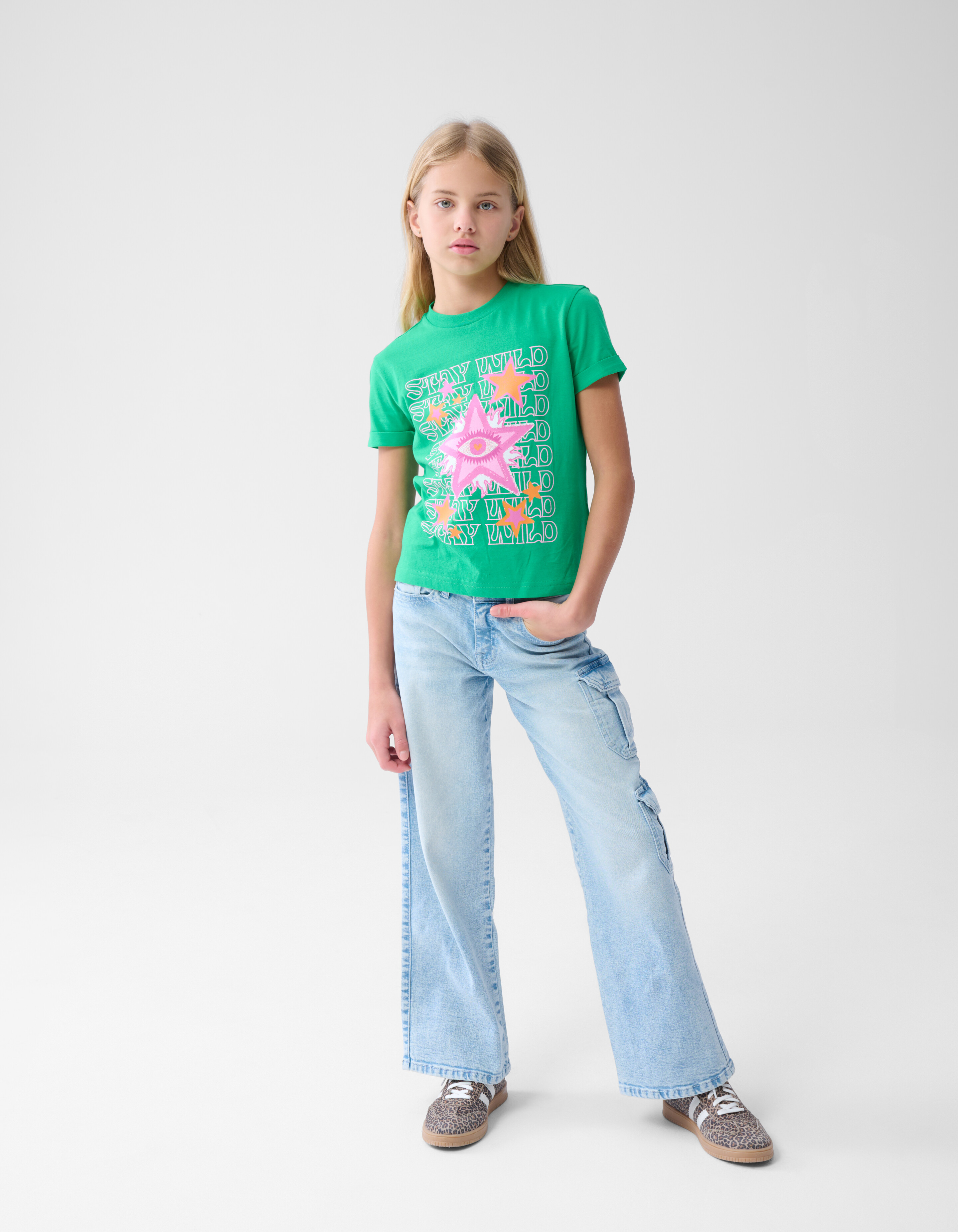 Artwork T-shirt Groen SHOEBY GIRLS