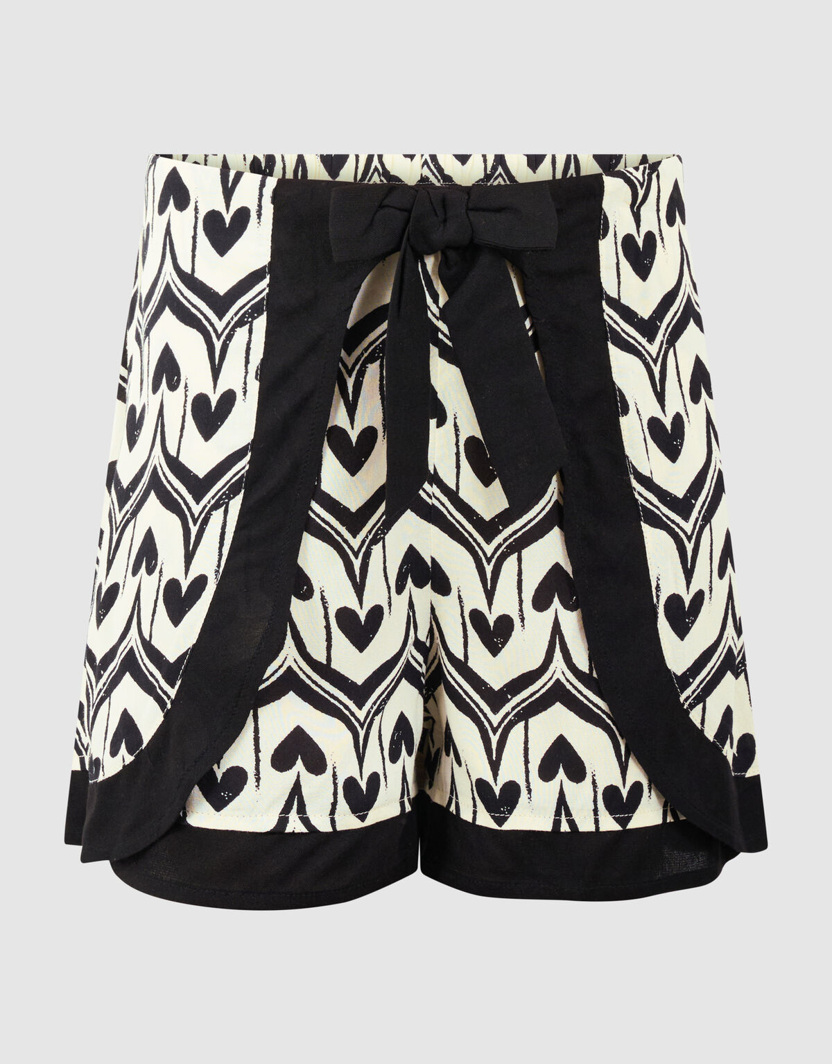 Heart Print Skort Gebroken Wit/Zwart SHOEBY GIRLS