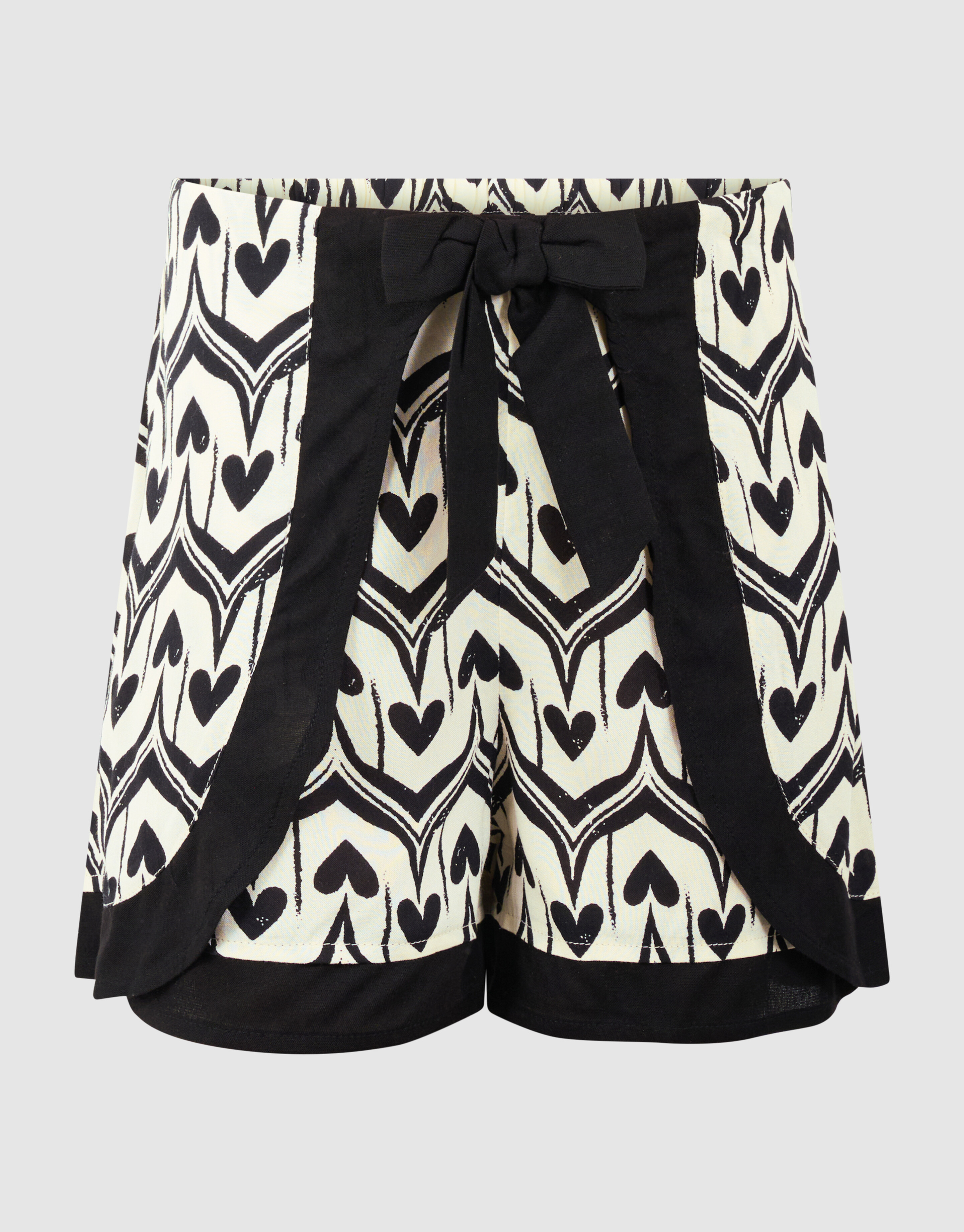 Heart Print Skort Gebroken Wit/Zwart SHOEBY GIRLS