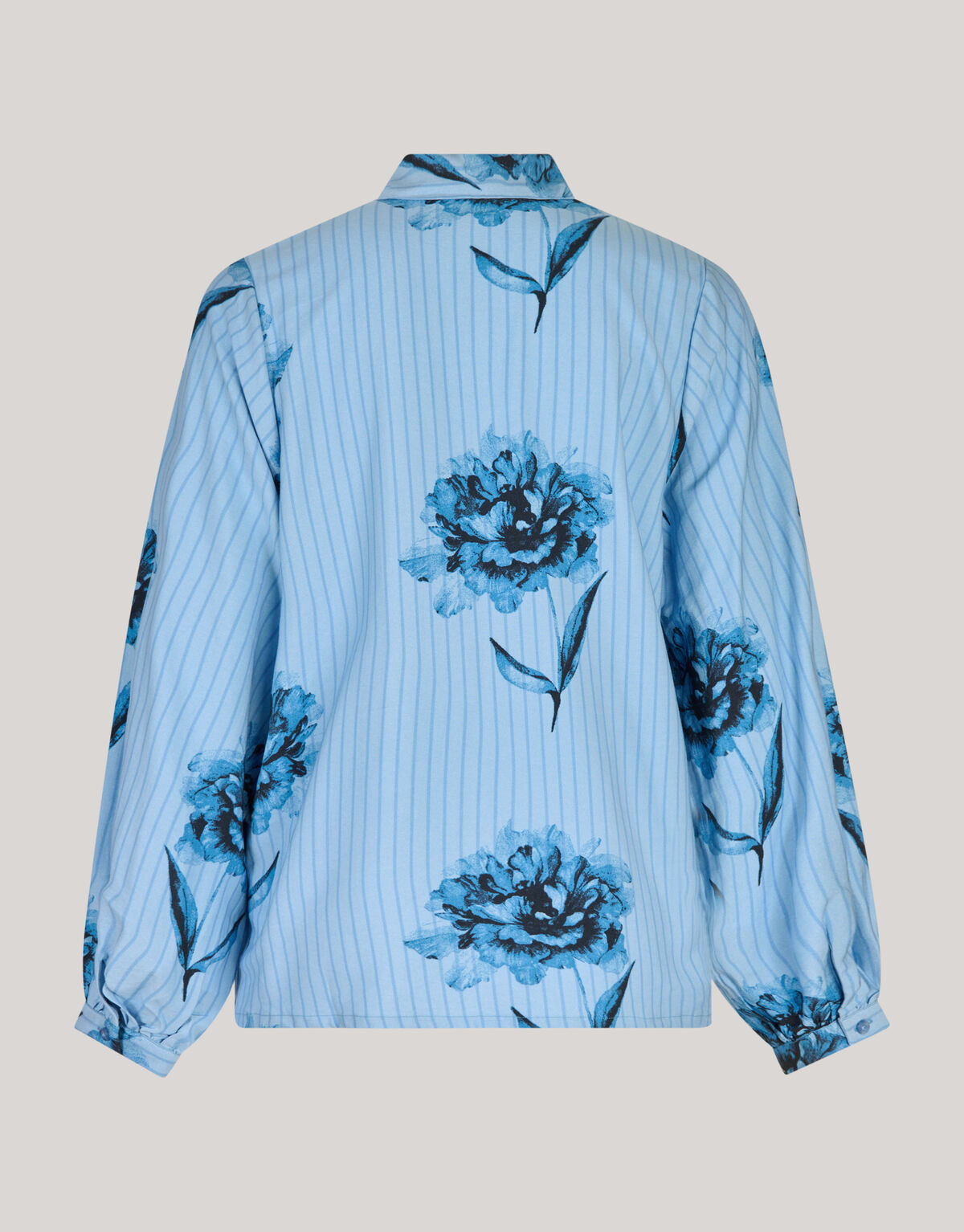 Printed Pinstripe Blouse Blauw By Mieke SHOEBY WOMEN