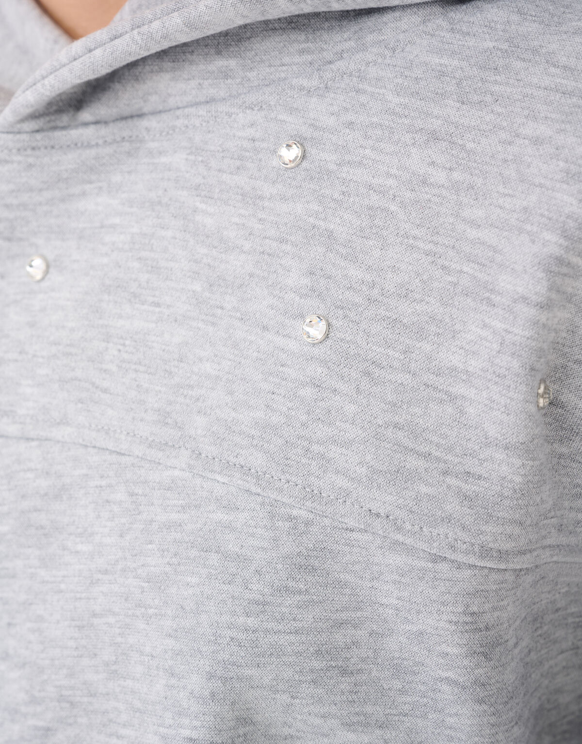 Strass Hoodie Lichtgrijs SHOEBY GIRLS