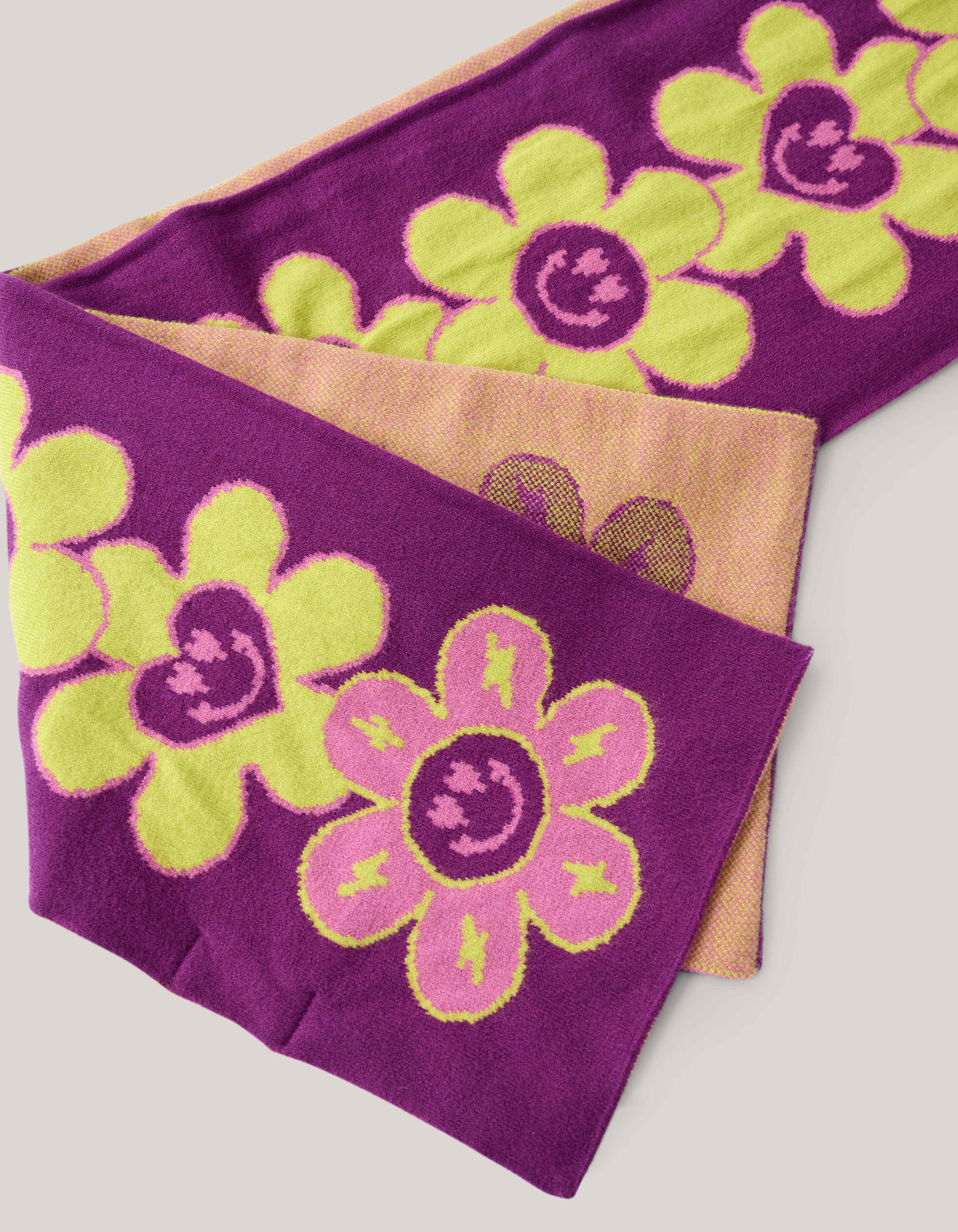 Jacquard Sjaal Donkerpaars SHOEBY ACCESSOIRES