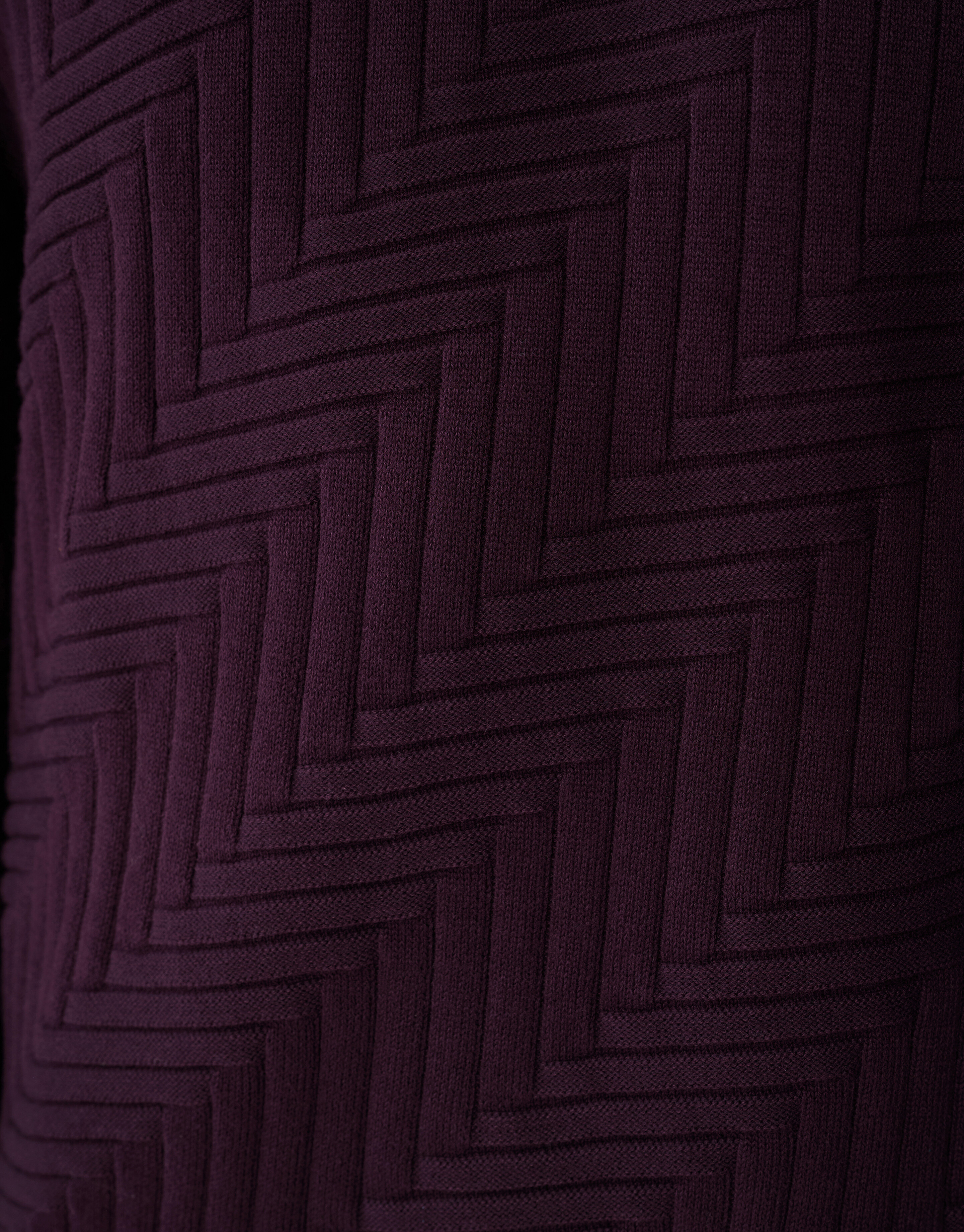 Structuur Knit Sweater Donkerrood SHOEBY MEN