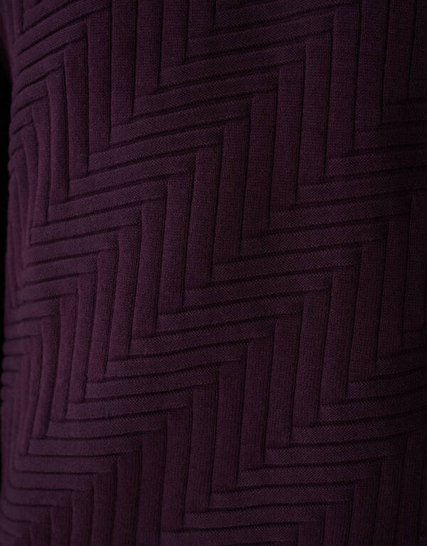 Structuur Knit Sweater Donkerrood SHOEBY MEN
