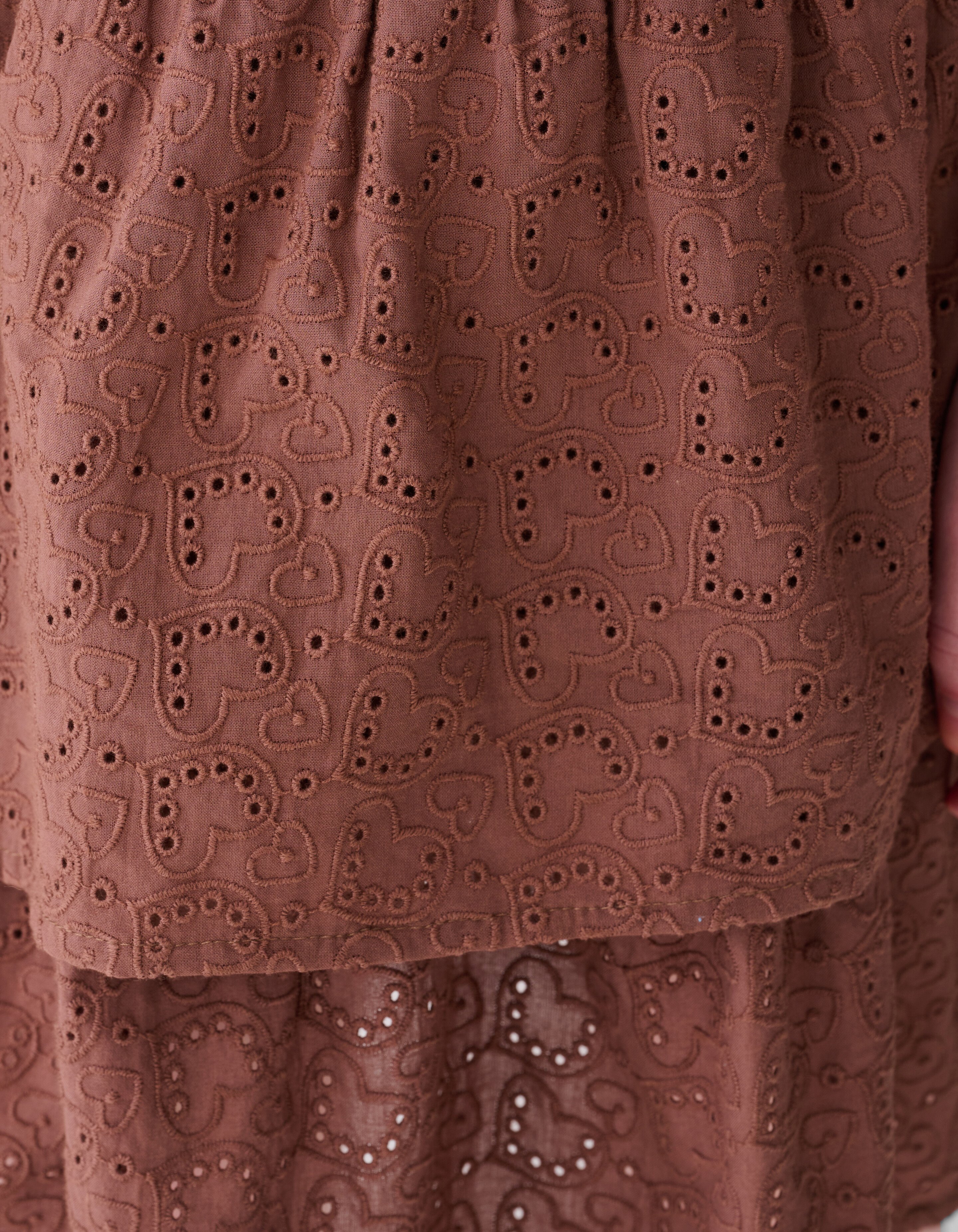 Embroidery Mini Rok Bruin SHOEBY GIRLS