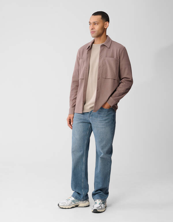 Structuur Overshirt Lichtbruin SHOEBY MEN