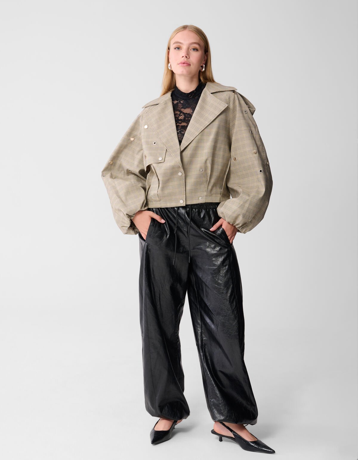 Ruiten Studs Trench Jas Lichtbruin SHOEBY WOMEN