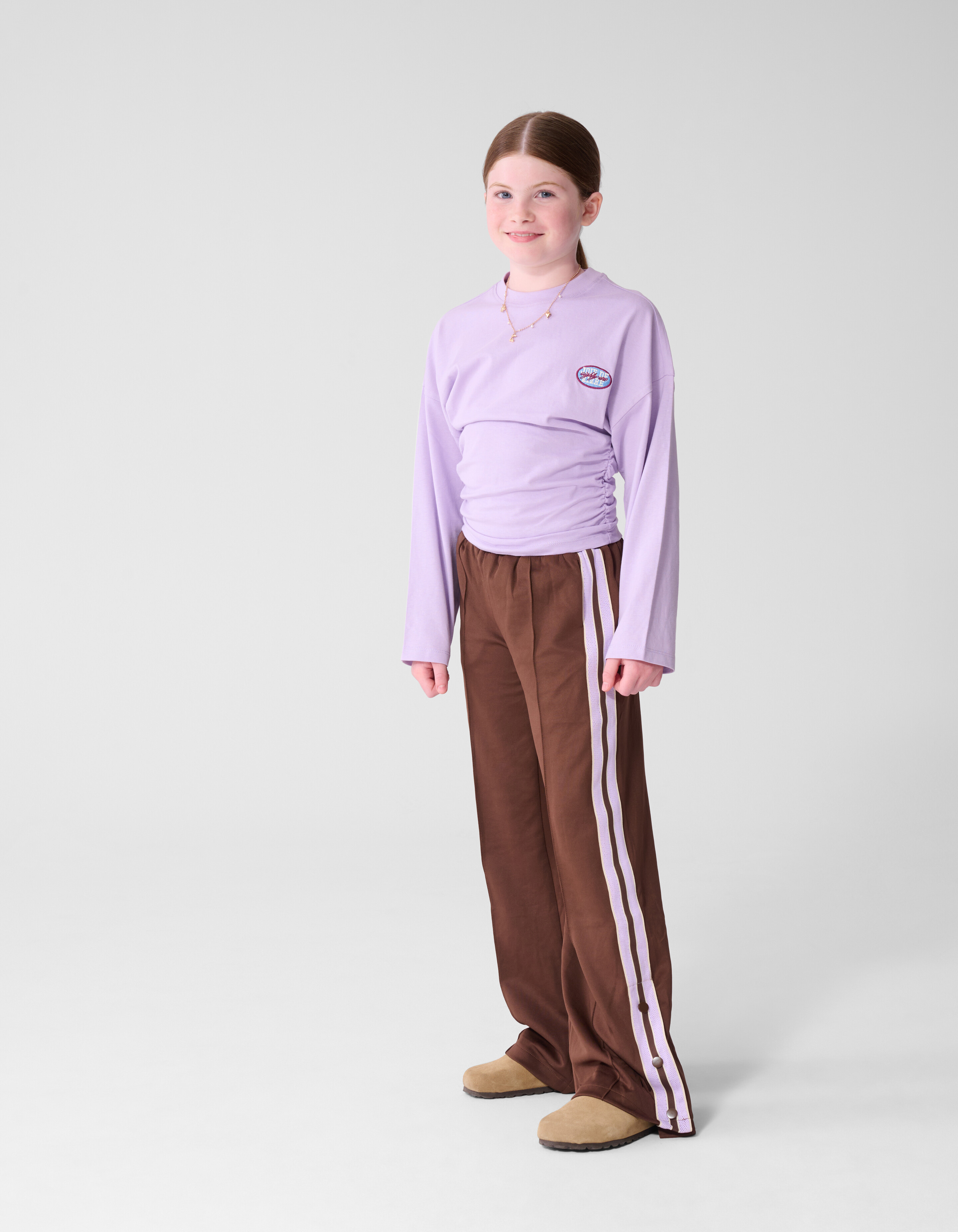 Gathered Longsleeve Top Paars SHOEBY GIRLS