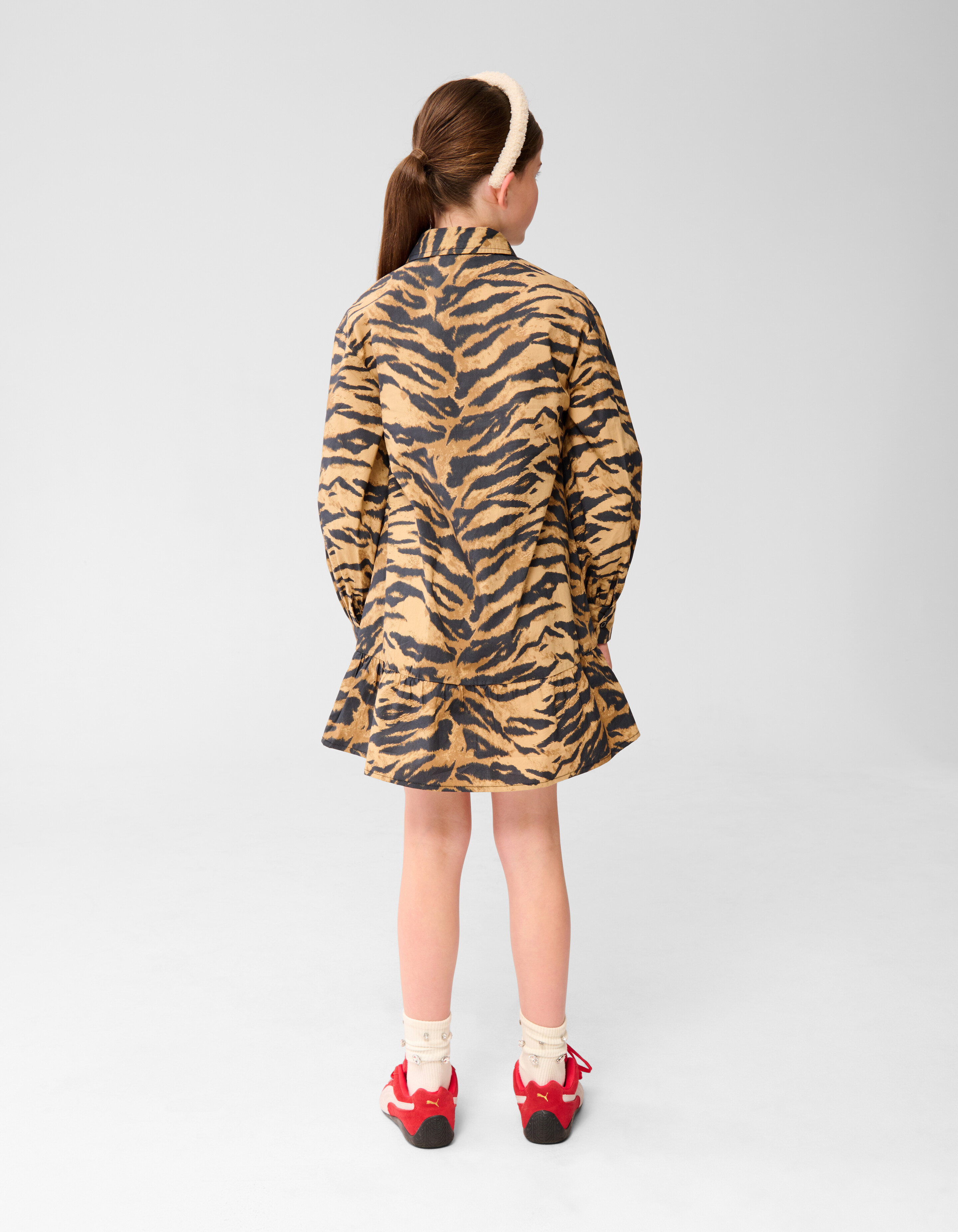 Tijgerprint Jurk Bruin SHOEBY GIRLS