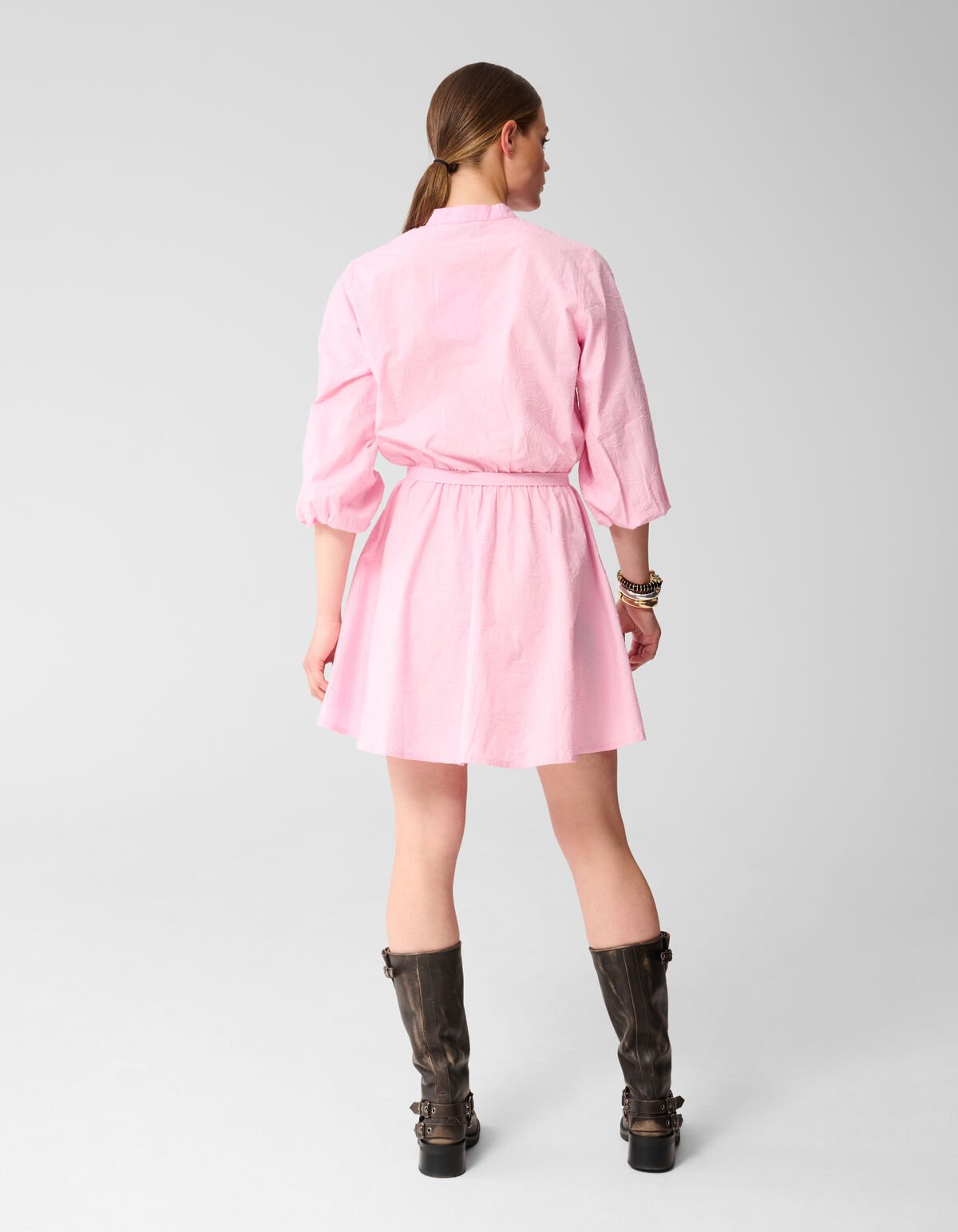 Flower Cord Jurk Roze SHOEBY WOMEN