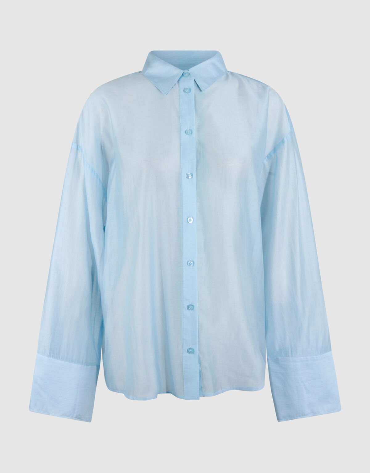 Transparante Oversized Blouse Lichtblauw SHOEBY WOMEN