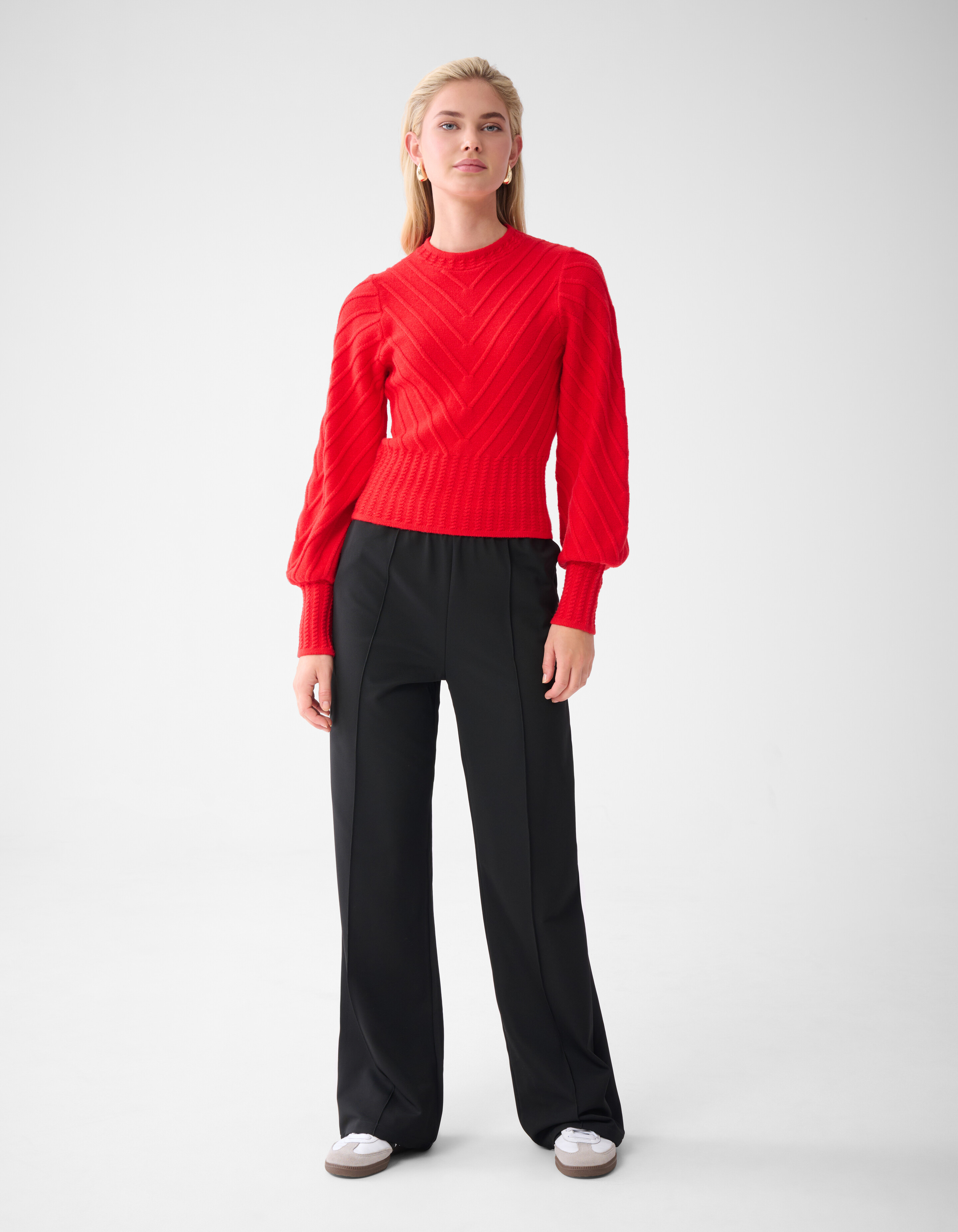 Diagonaal Trui Rood SHOEBY WOMEN