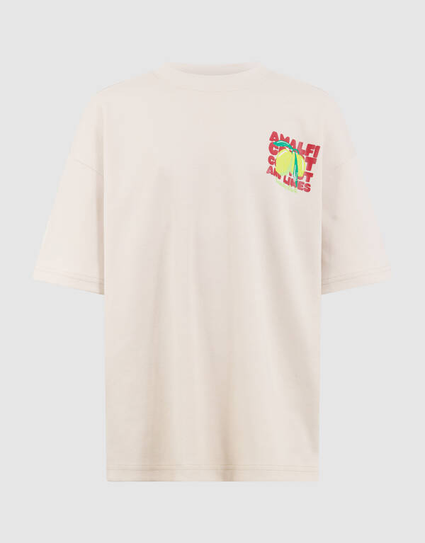 Amalfi Artwork T-shirt Beige SHOEBY BOYS