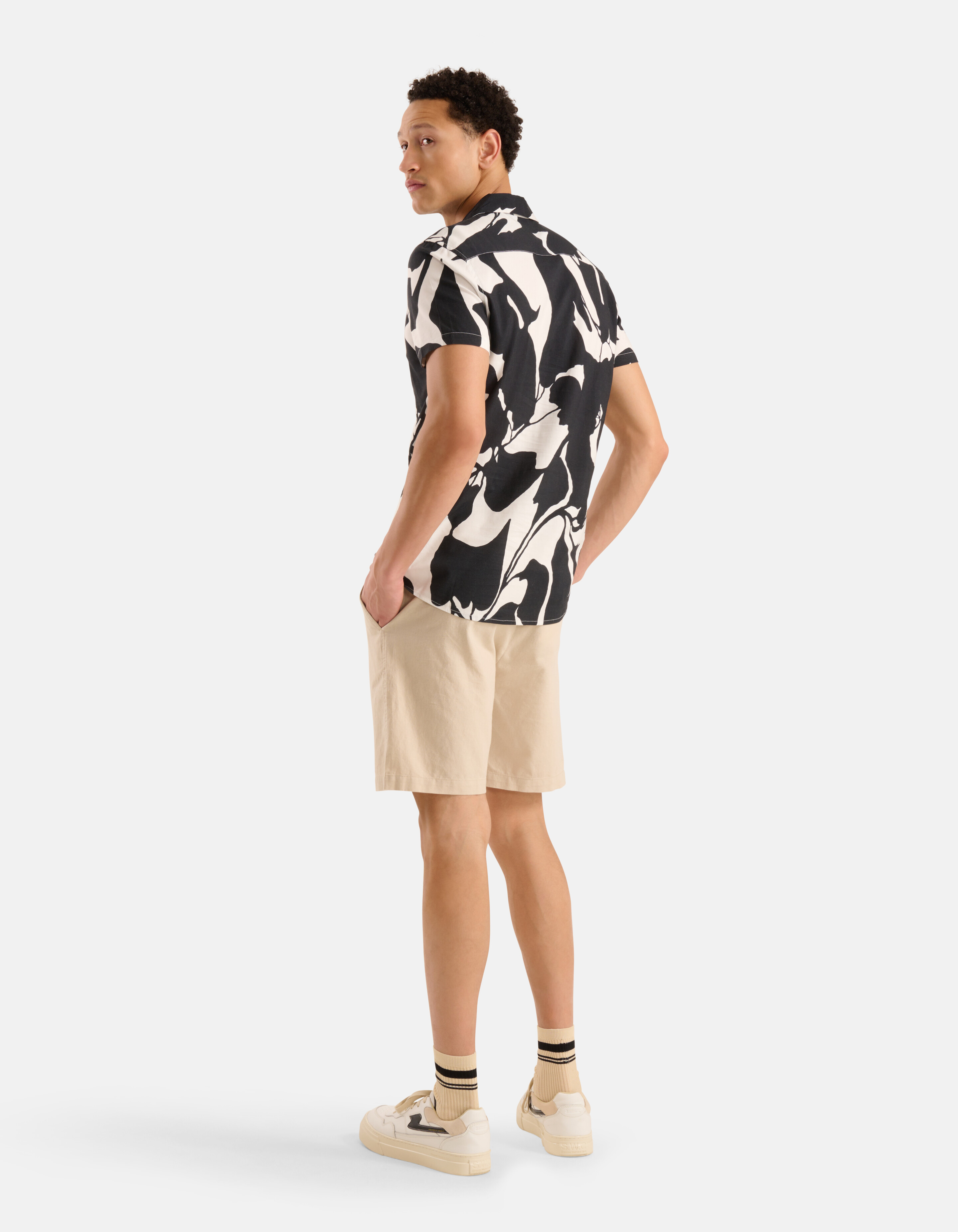 Artwork Overhemd Zwart/Wit SHOEBY MEN