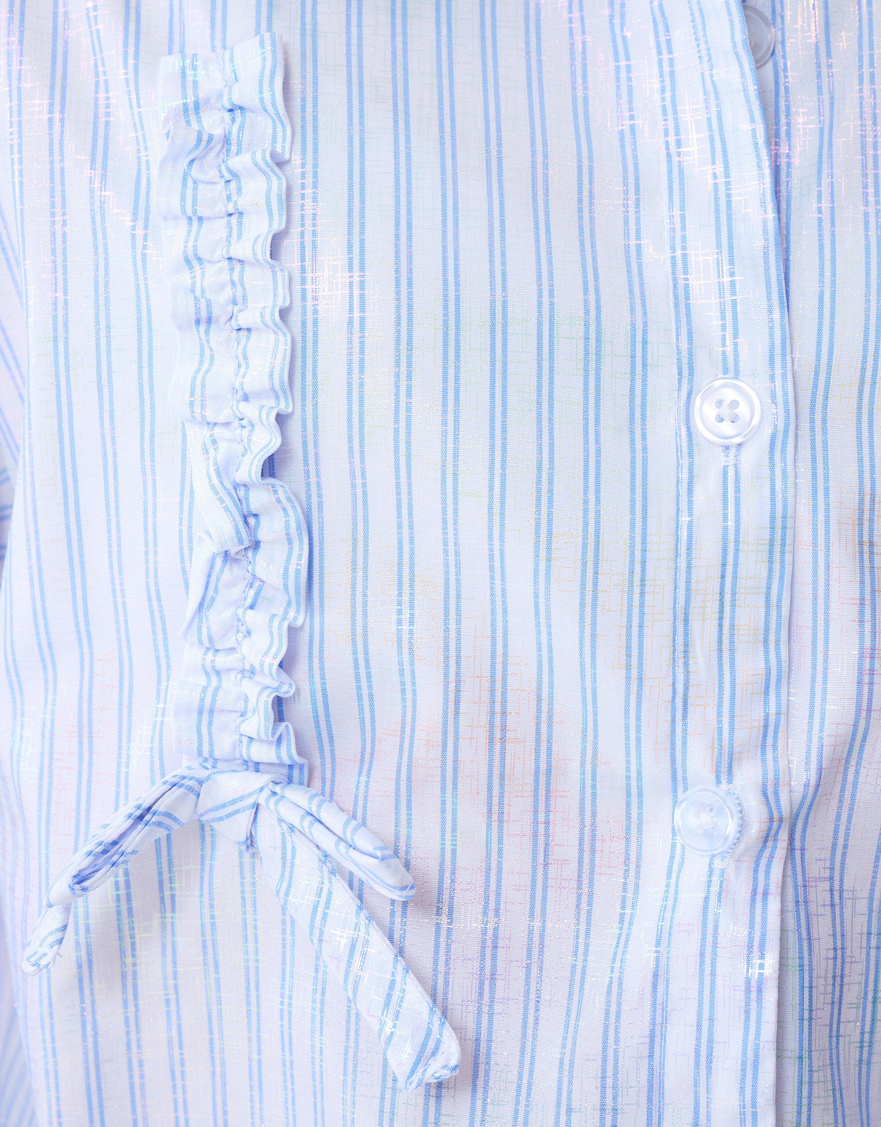 Shiny Pinstripe Blouse Lichtblauw SHOEBY GIRLS