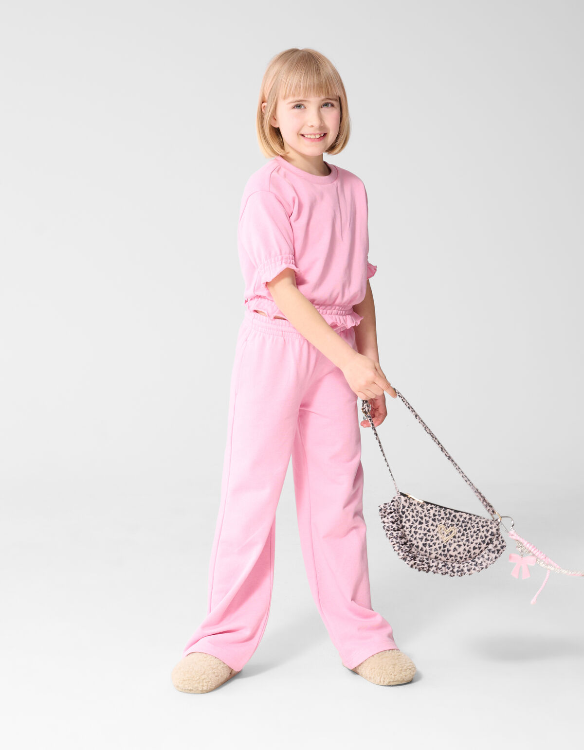 Ruffle Sweat Top Lichtroze SHOEBY GIRLS