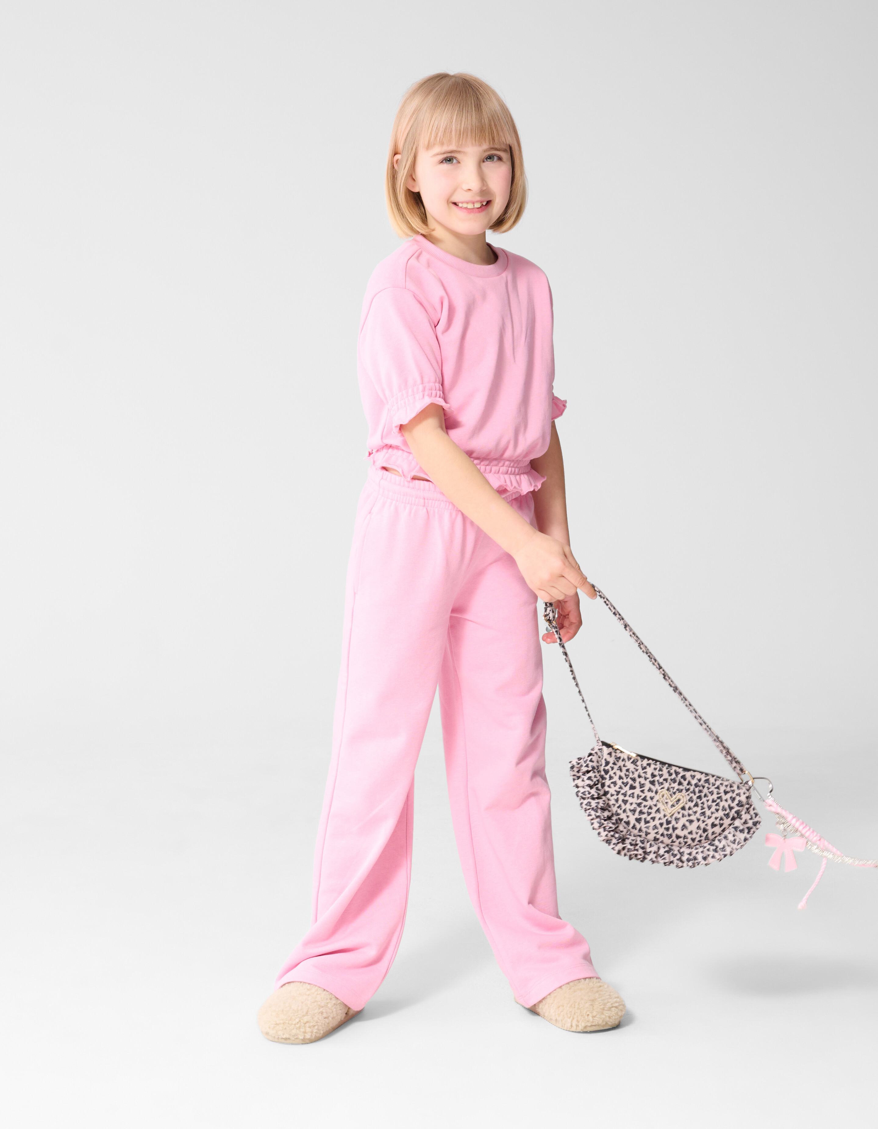 Ruffle Sweat Top Lichtroze SHOEBY GIRLS