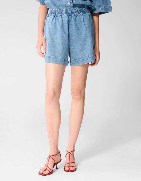 Strass Denim Short Blauw SHOEBY WOMEN