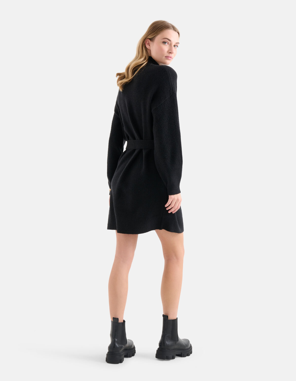 Trui Jurk Met Riem Zwart SHOEBY WOMEN