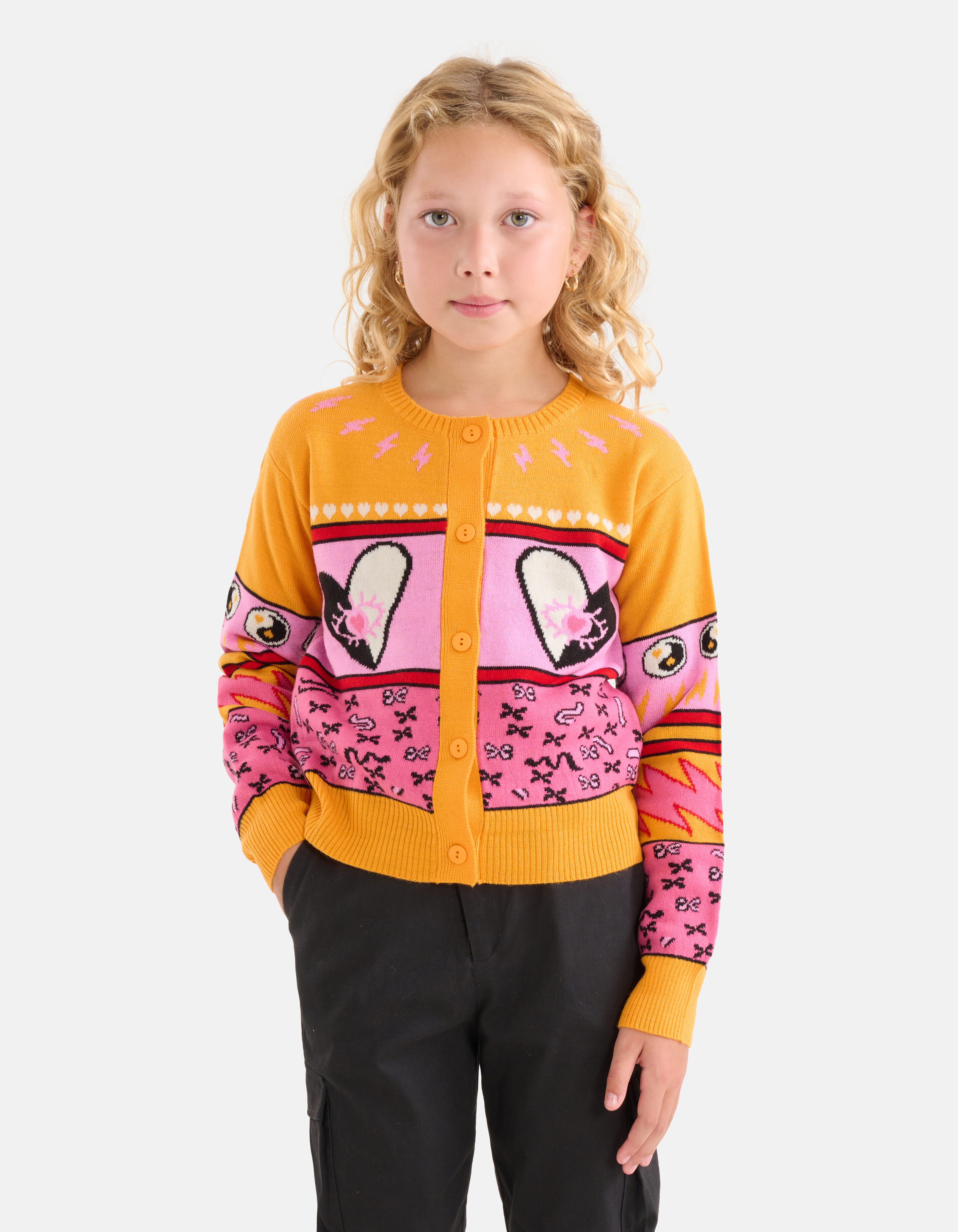 Grafisch Vest Oranje SHOEBY GIRLS